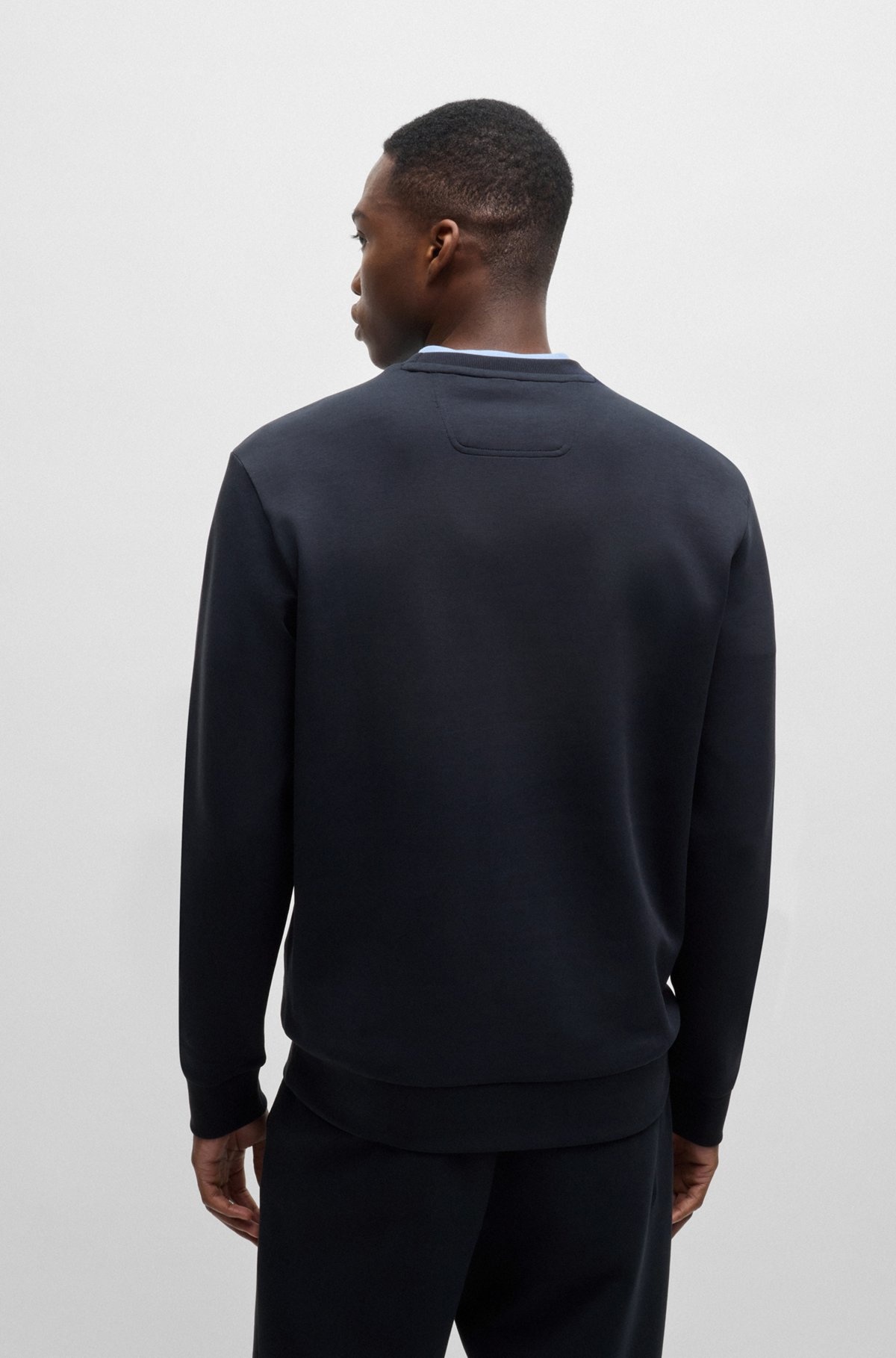 STRETCH-COTTON SWEATSHIRT WITH SANDWICH LOGO - 5