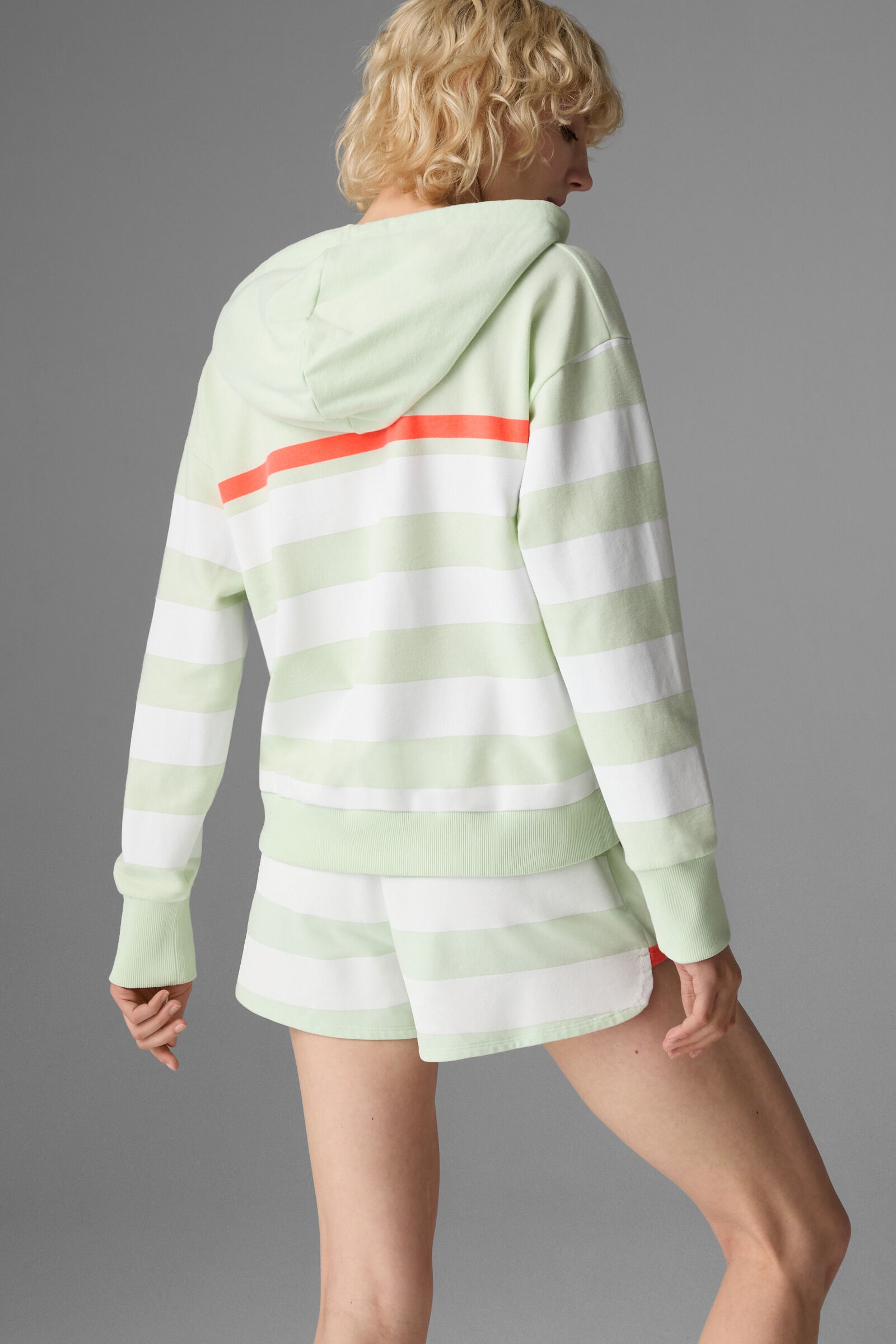Dawn Hoodie in Light green/White - 3