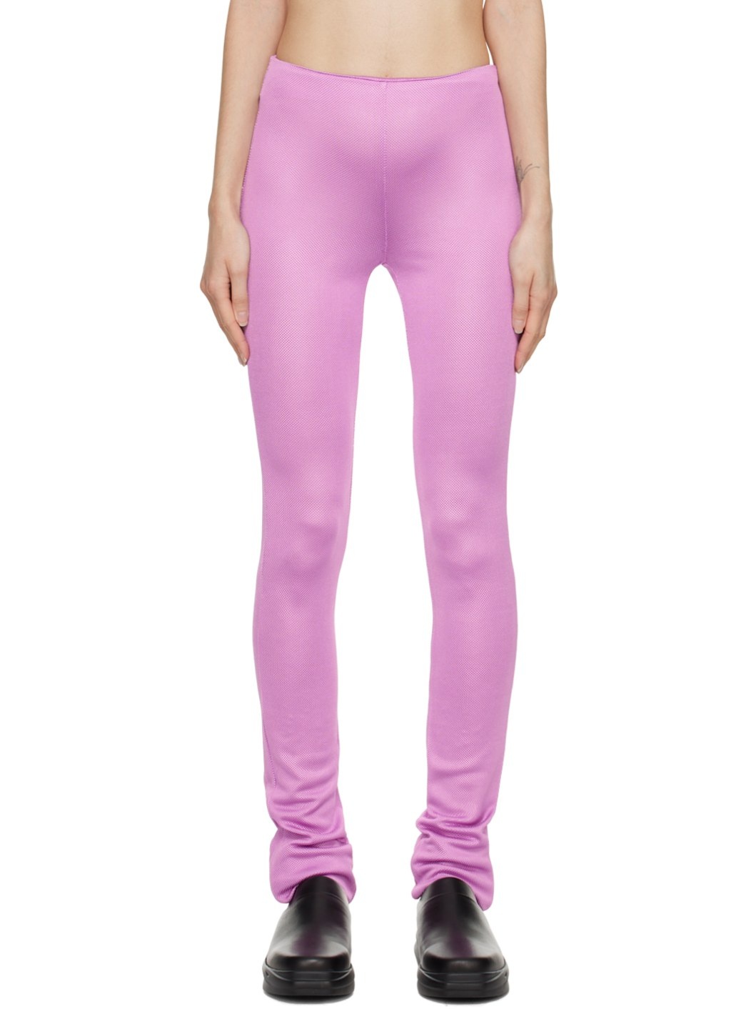 Purple Zip Leggings - 1