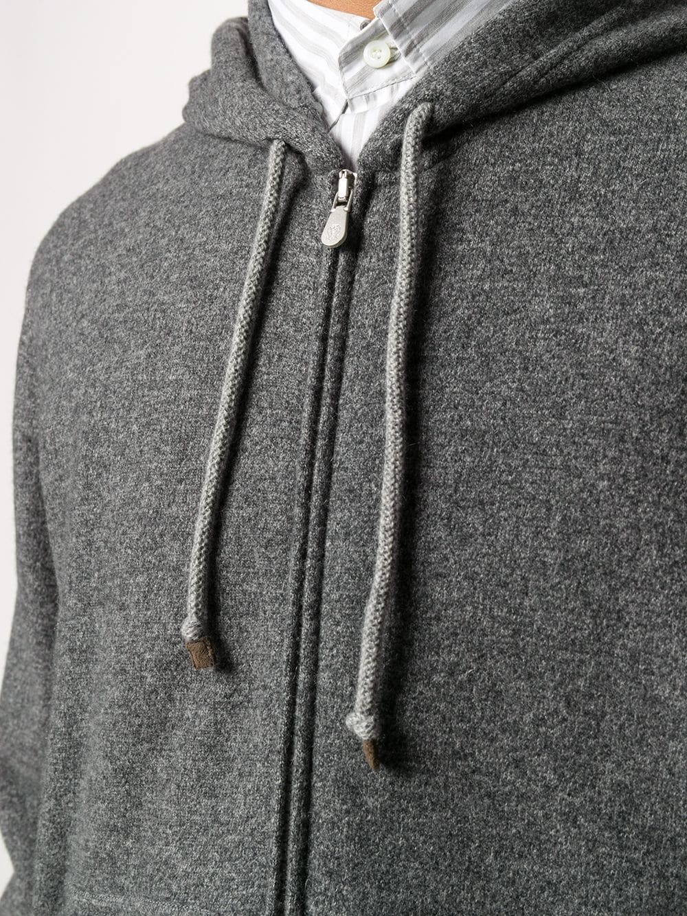 knitted zip-up hoodie - 5