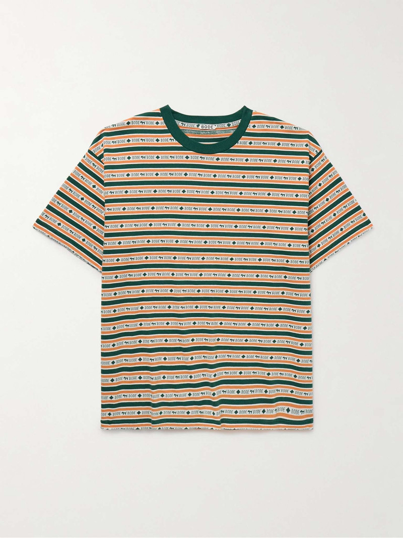 Scottie Striped Cotton-Jacquard T-Shirt 1