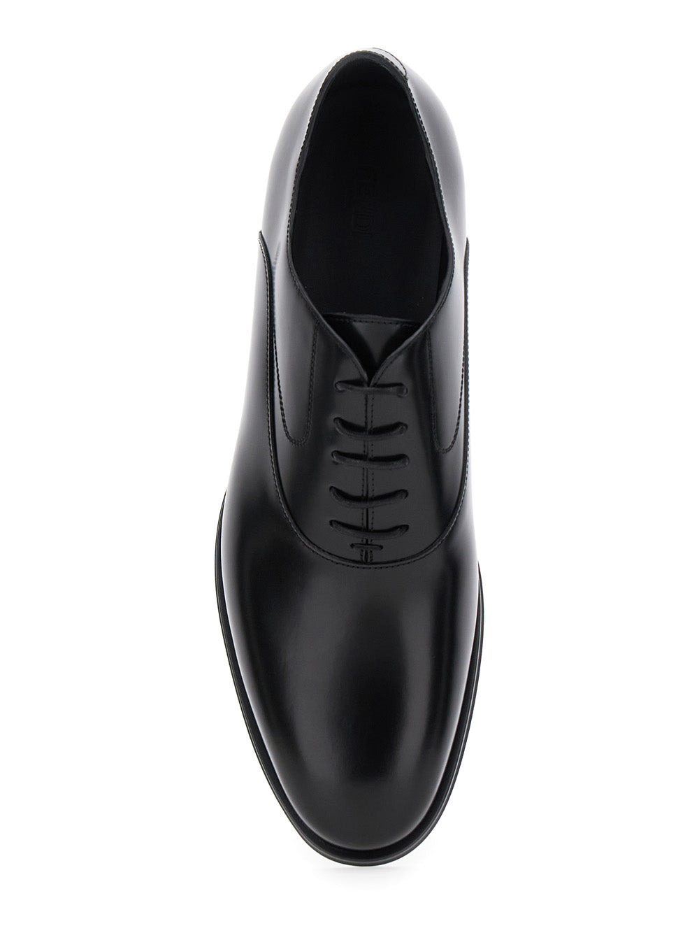 Fendi Men Black Lace-Up Shoes With Almond Toe And Front Laces In Leather Man - 4