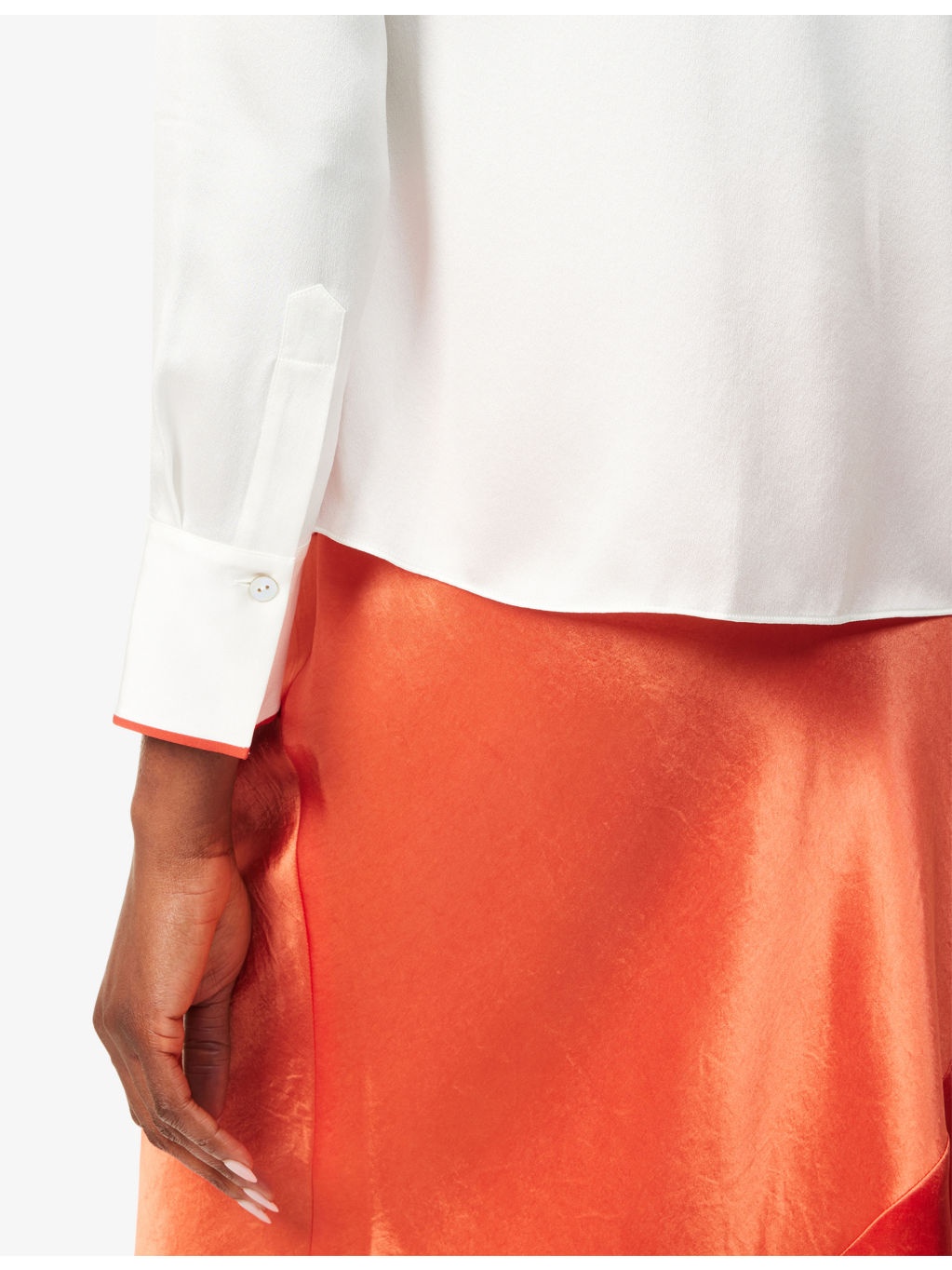 Contrast-Trims Regular-Fit Silk Shirt - 6