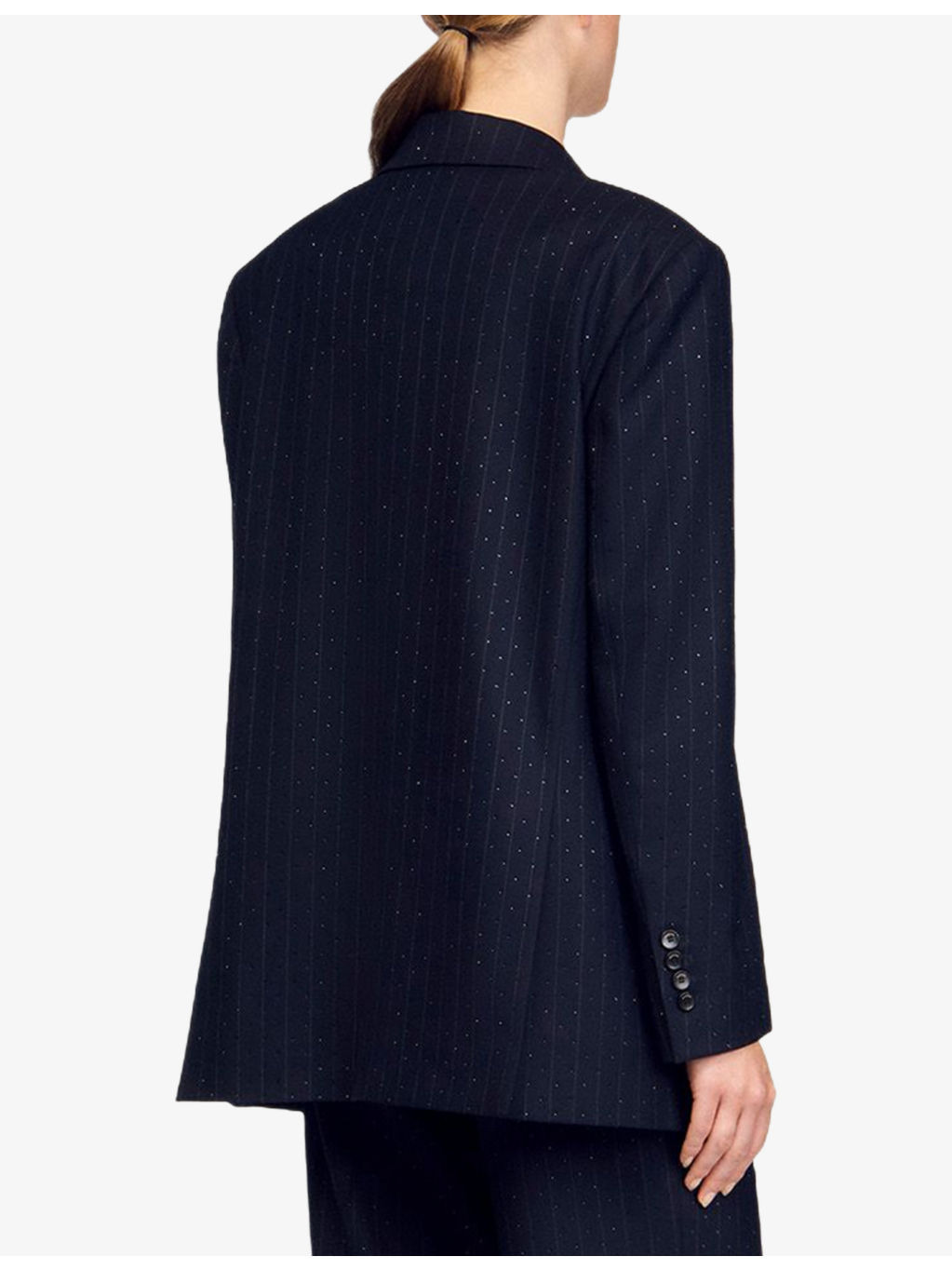 Rhinestone-Embellished Single-Breasted Stretch-Wool Blazer - 4