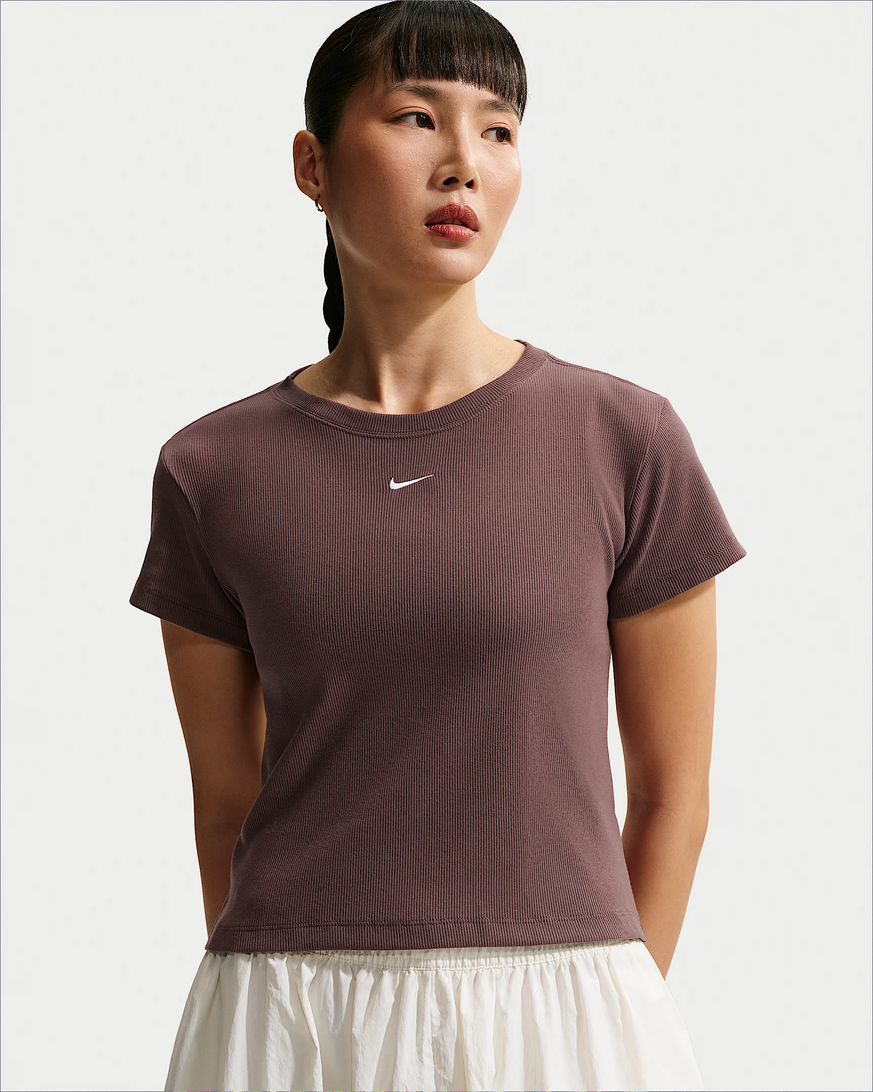 Nike Sportswear Women's Tight Ribbed Short-Sleeve T-Shirt - 1