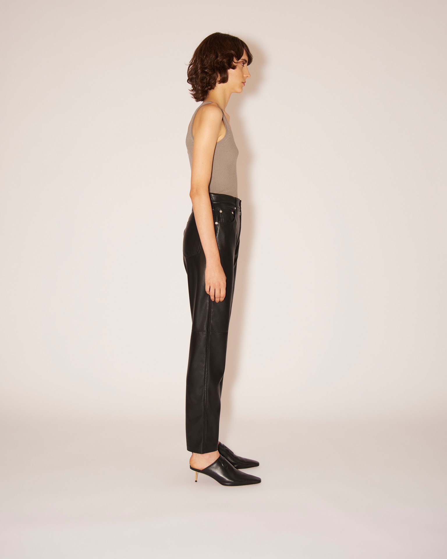 VINNI - OKOBOR™ alt-leather pants - Black - 5