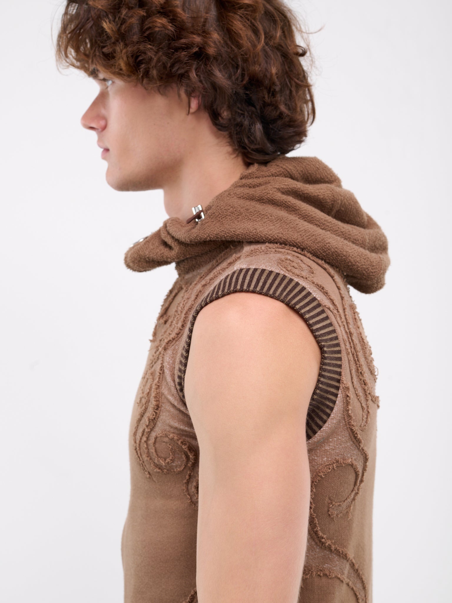 Appliqué Jersey Hooded Vest - 5