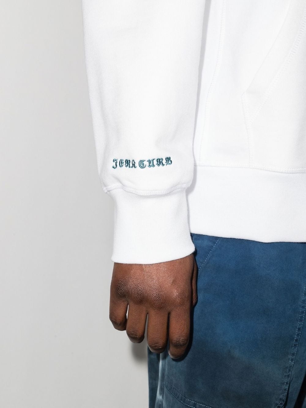 embroidered logo hoodie - 4