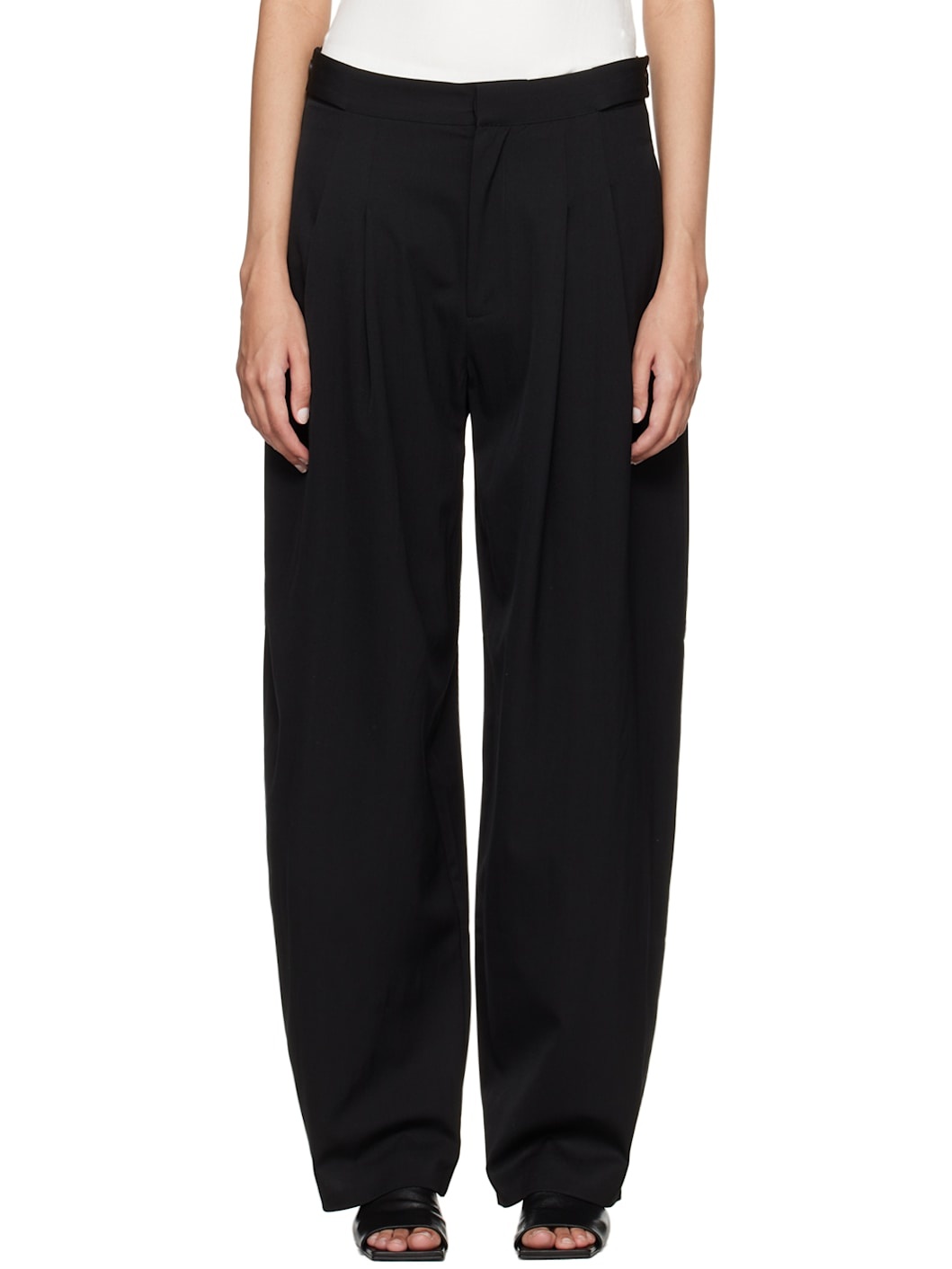 Black Adjustable Trousers - 1