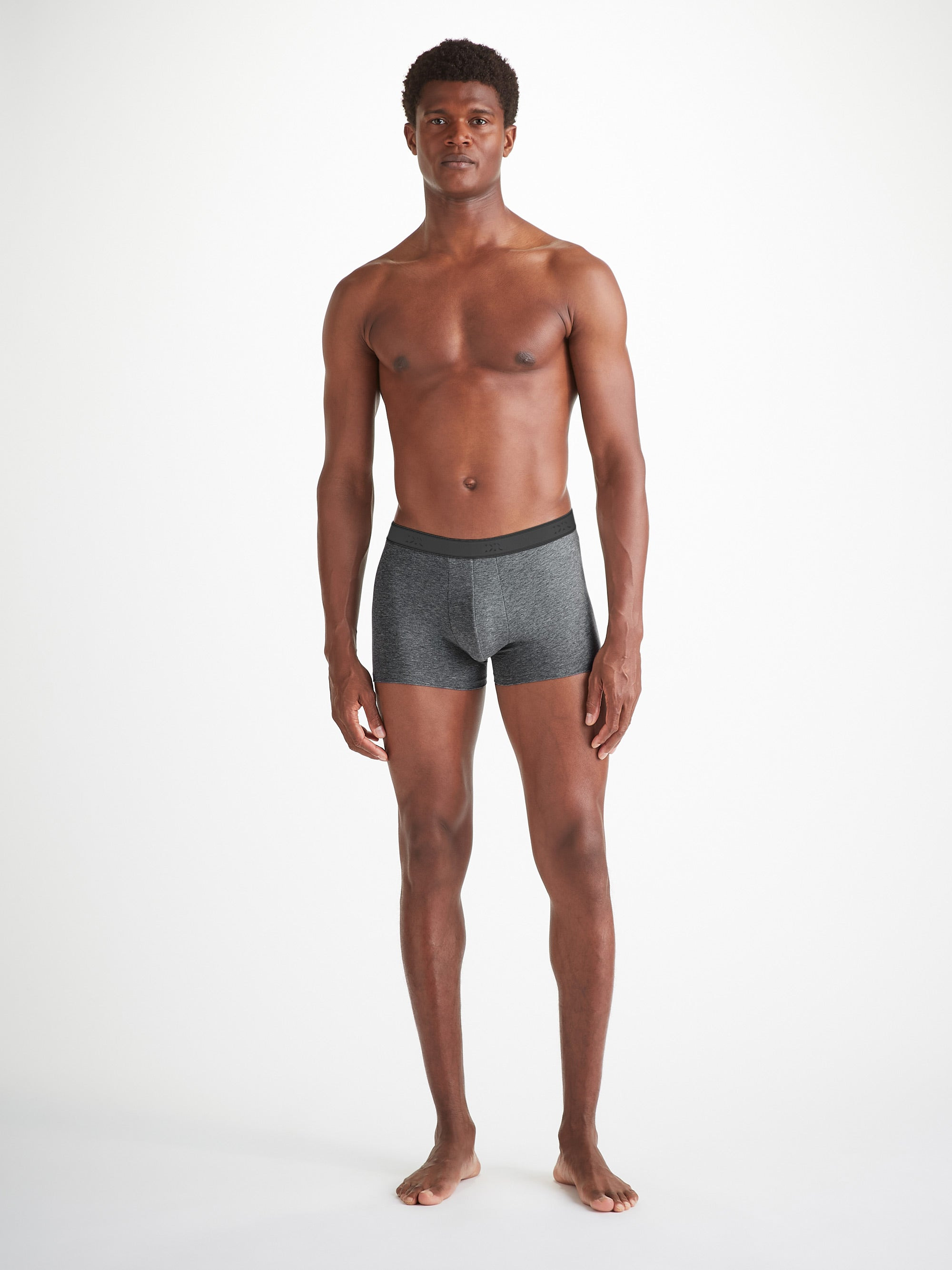 Men's Boxer Briefs Jack Pima Cotton Stretch Charcoal - 4