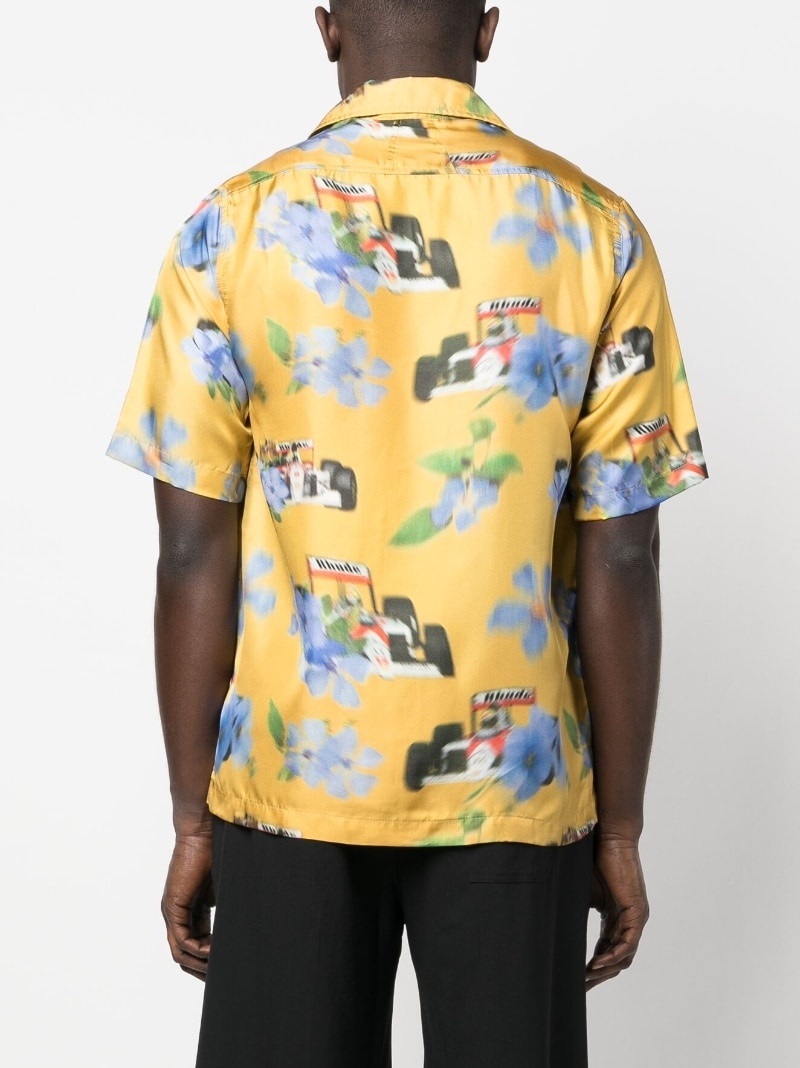 floral-print silk shirt - 4