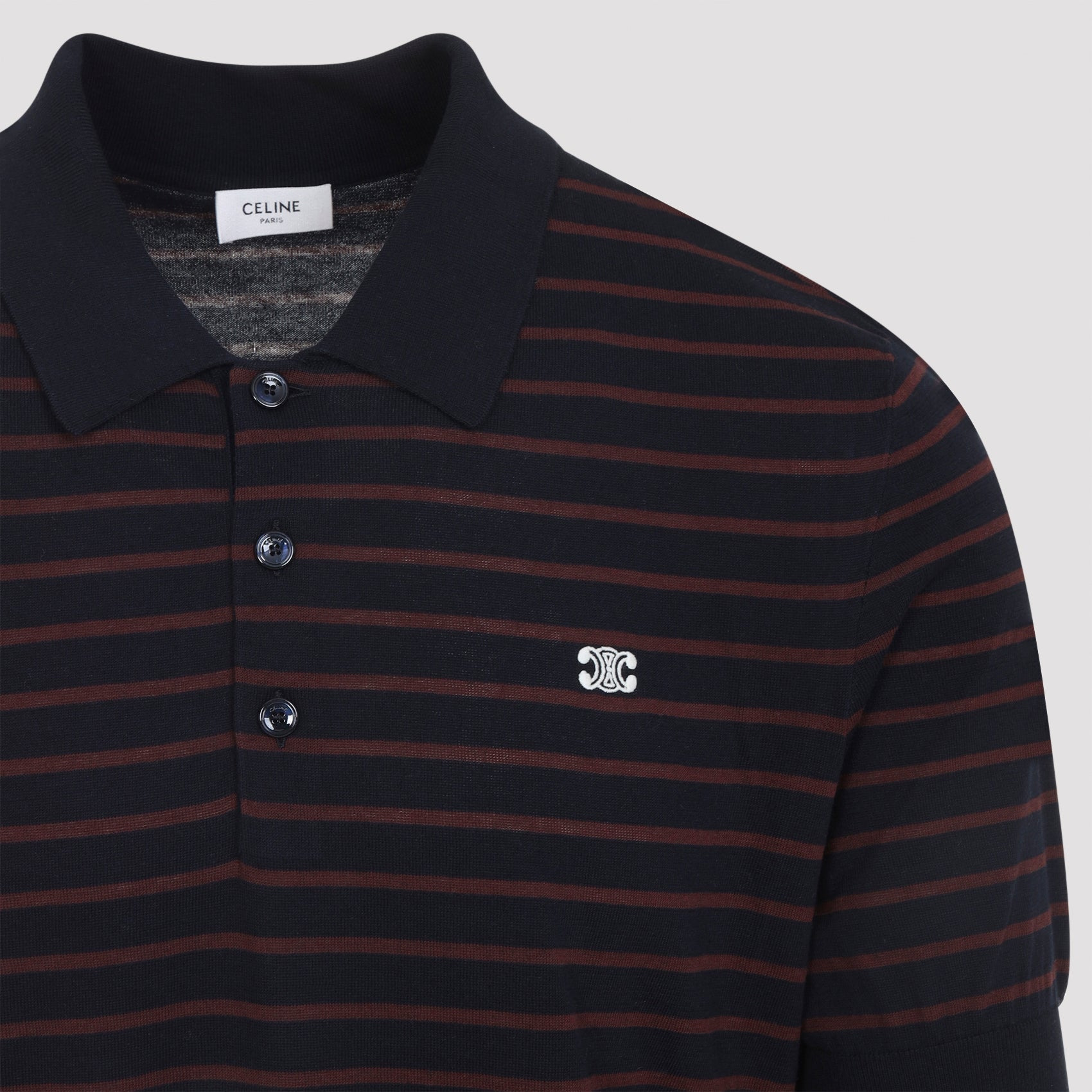 Celine Short-Sleeved Polo Sweater Men - 3