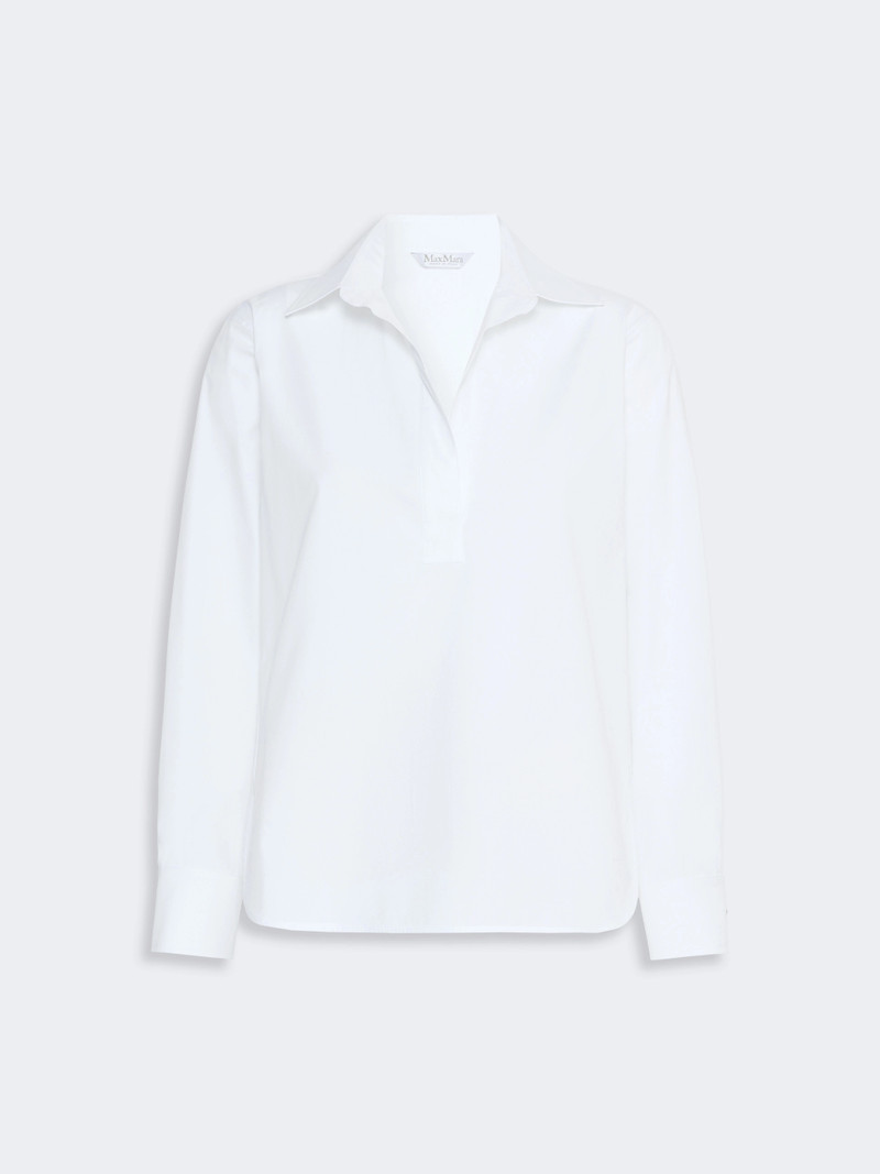 VIOLINO Stretch cotton shirt - OPTICAL WHITE 1