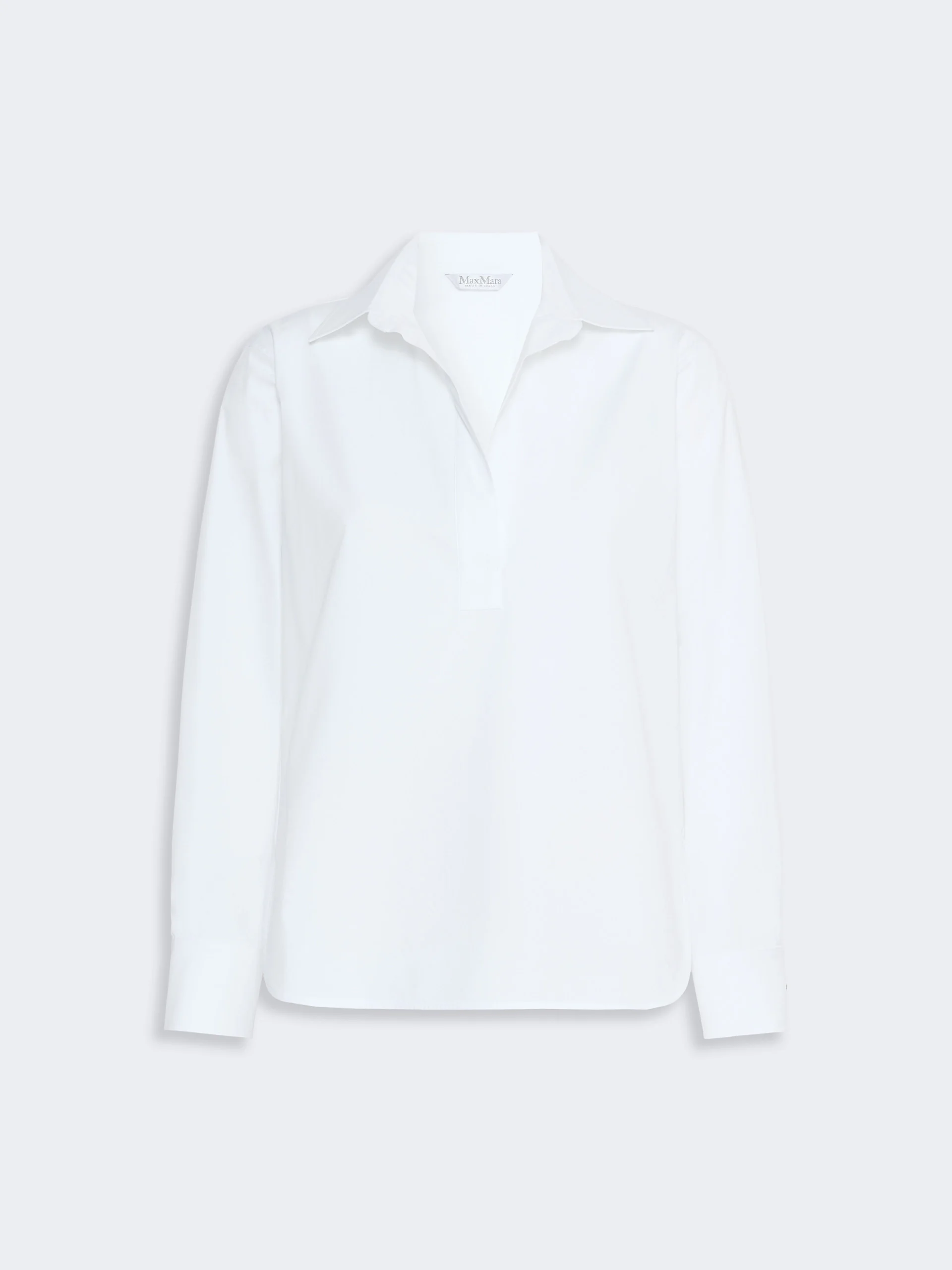 VIOLINO Stretch cotton shirt - OPTICAL WHITE - 1