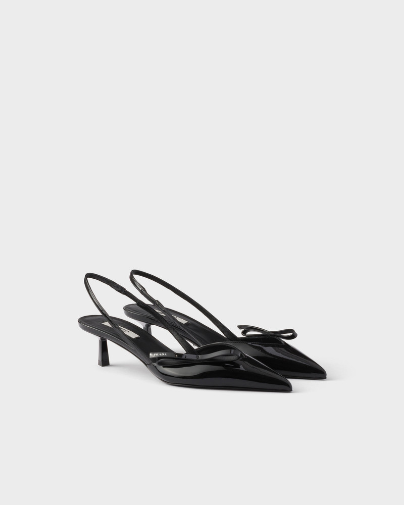 Patent leather slingback pumps 1