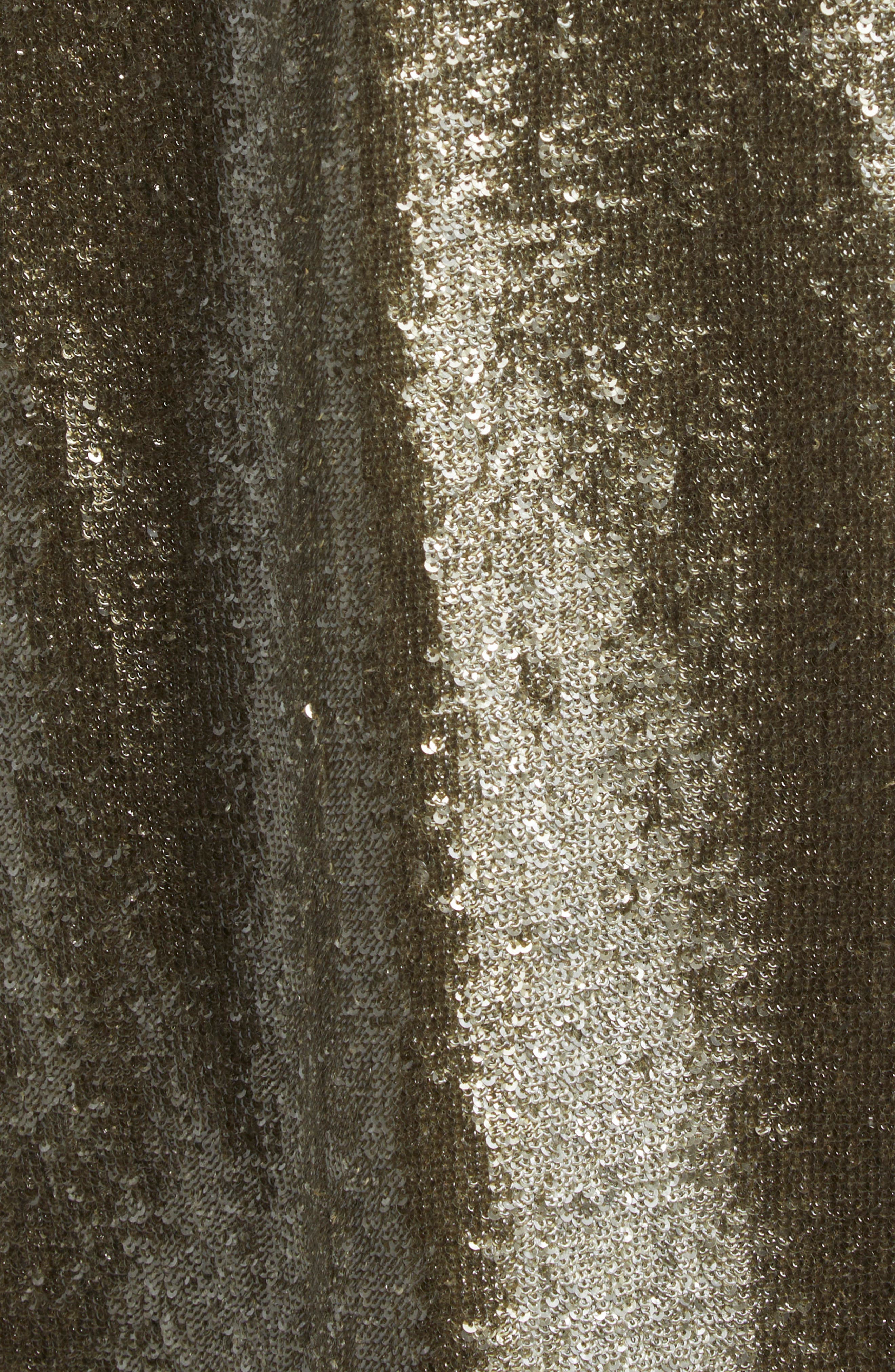 FERRAGAMO Sequin Halter Cocktail Dress in Concrete at Nordstrom - 6