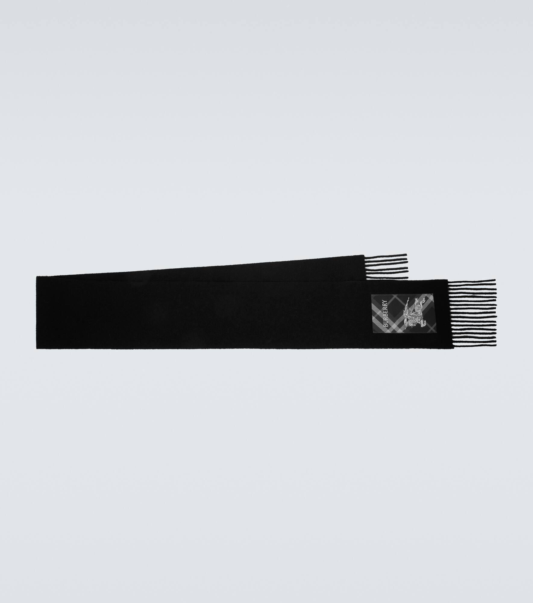 Logo patch-appliqué cashmere scarf - 1