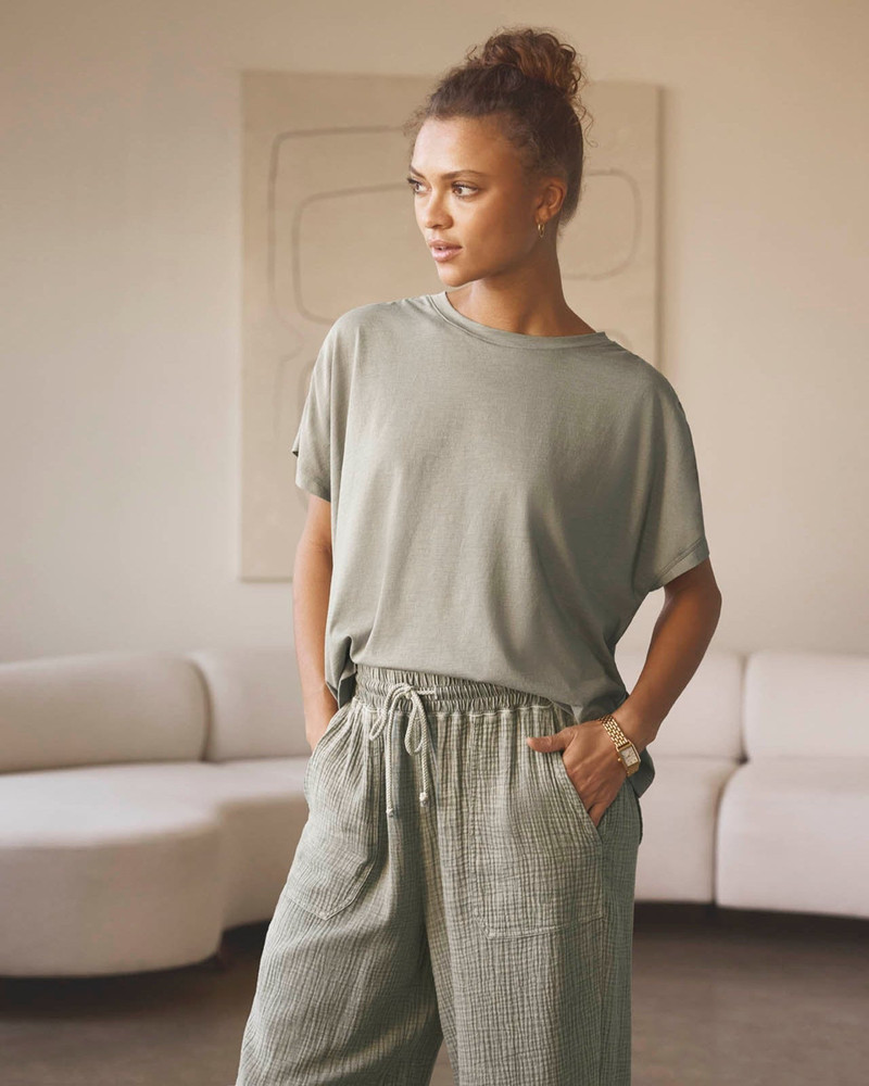 Splendid Rebecca Shirred Tee outlook