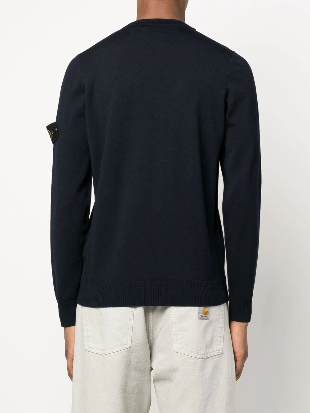 logo-patch crew-neck jumper - 4