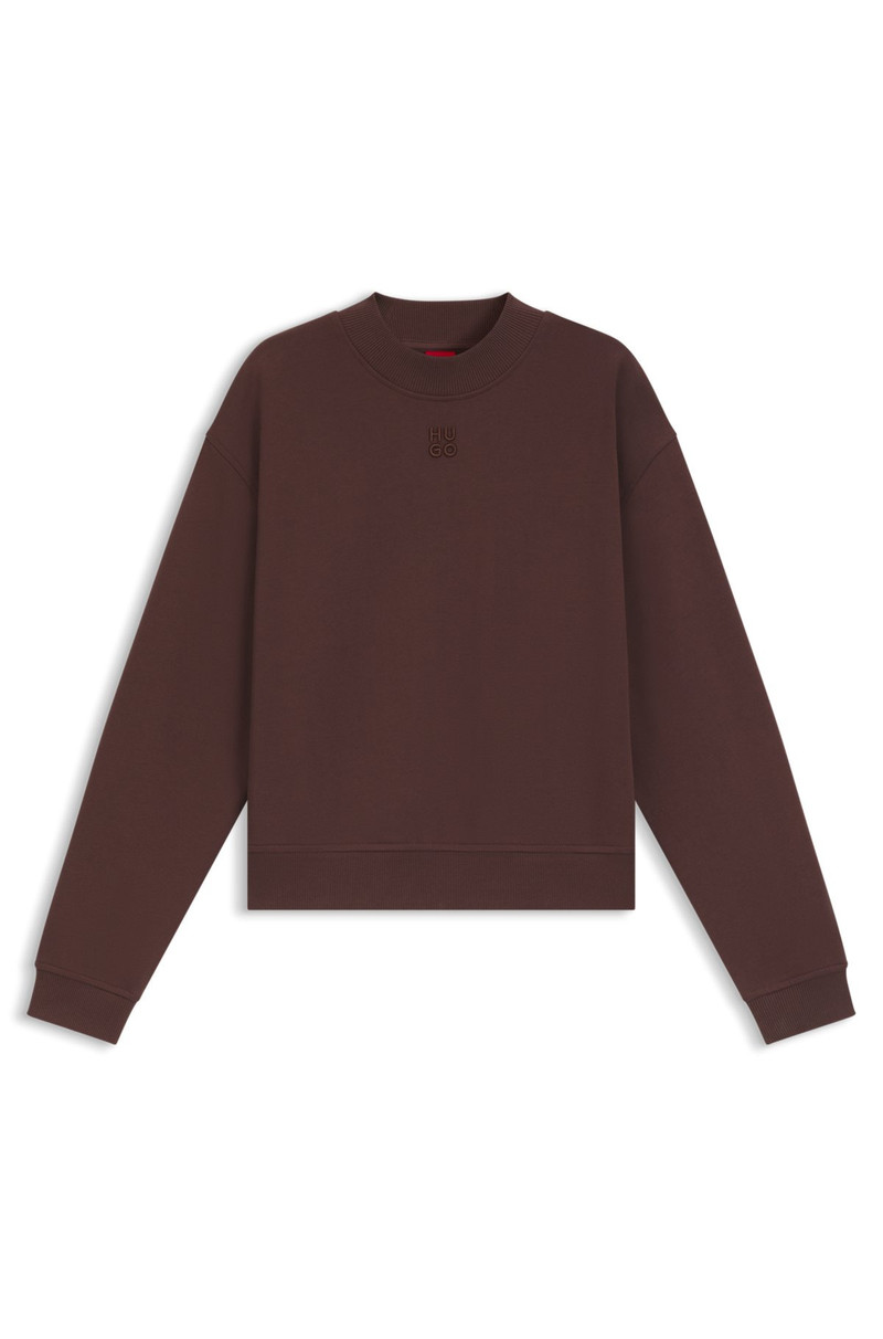 RELAXED-FIT COTTON-TERRY SWEATSHIRT WITH STACKED-LOGO EMBROIDERY 1