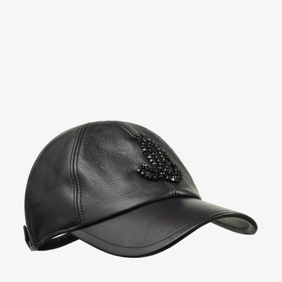 JIMMY CHOO Saby
Black Leather Baseball Cap with Crystal JC Logo outlook