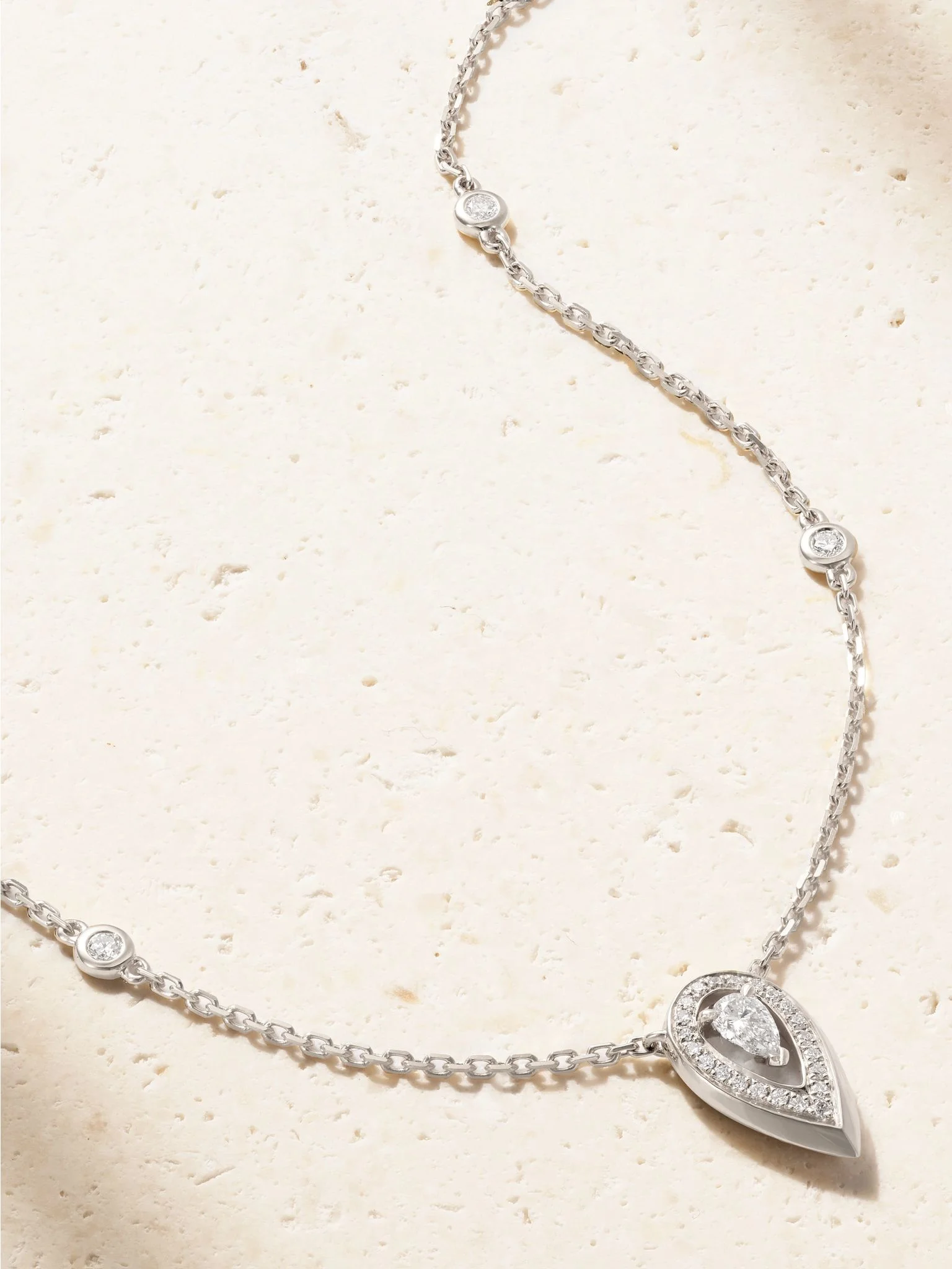 Fiery 18-karat white gold diamond necklace Gold - 1