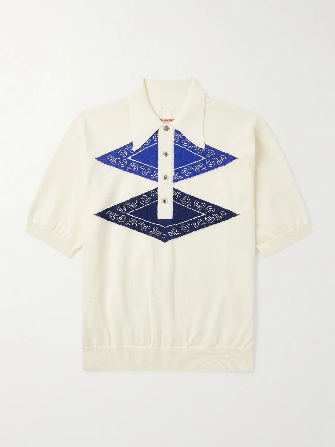Jacquard-Knit Polo Shirt - 1