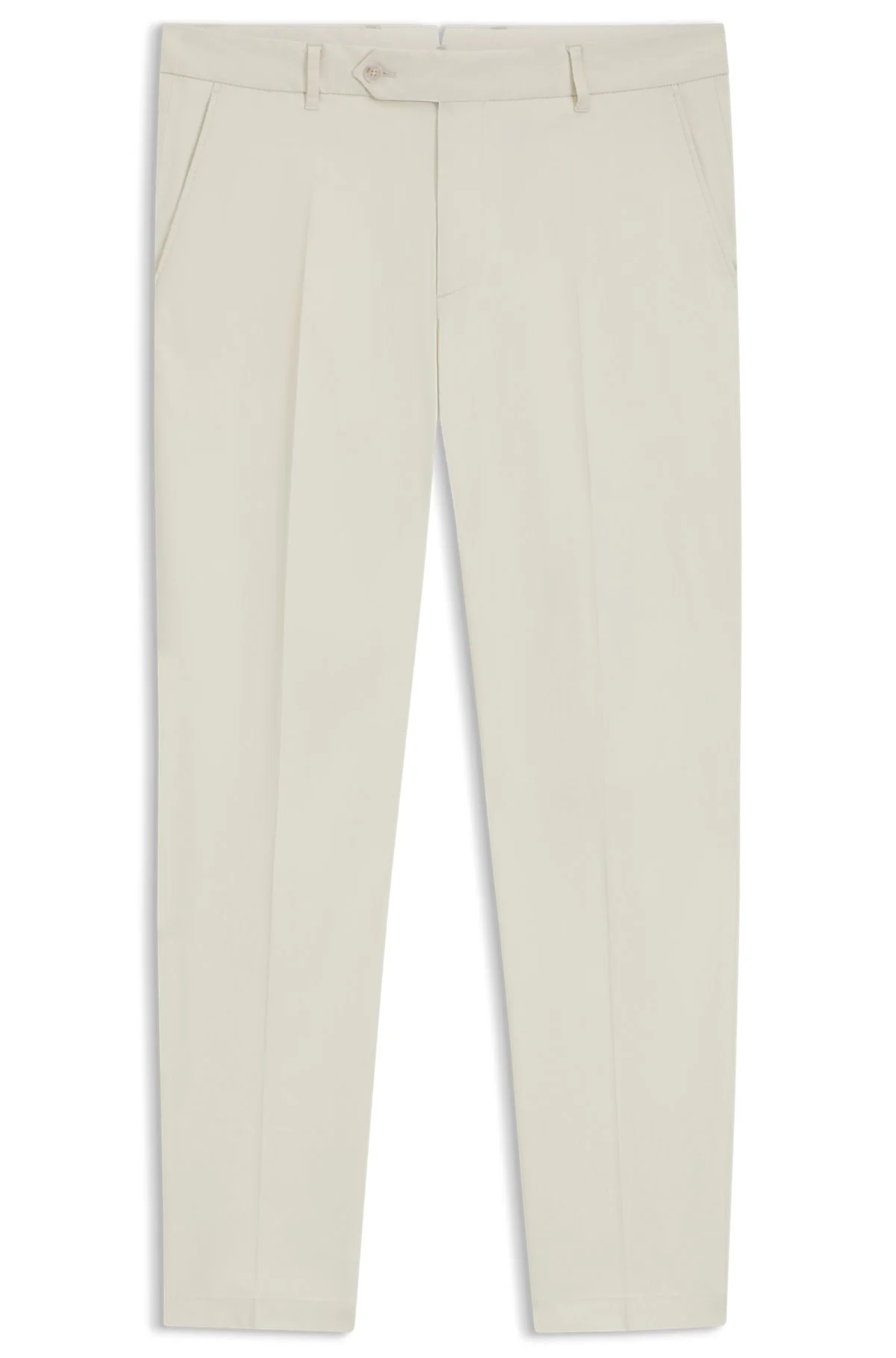 MACHINE-WASHABLE TAPERED-FIT TROUSERS IN STRETCH FABRIC - 1
