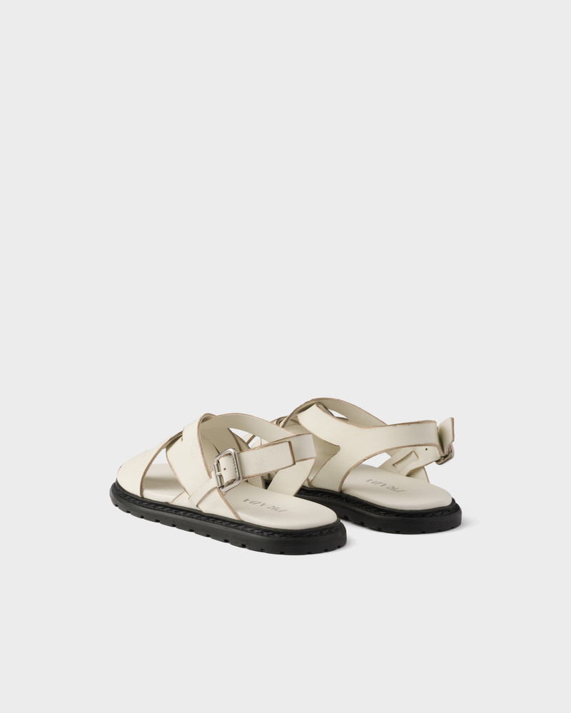 Antiqued leather sandals 5