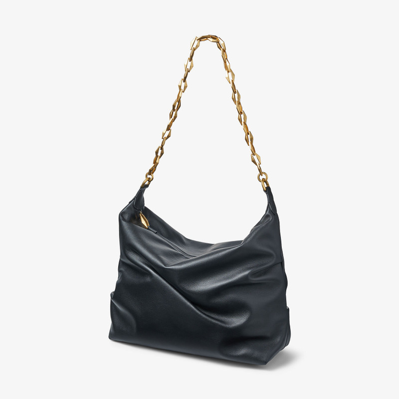 Diamond Soft Hobo M
Black Soft Calf Leather Hobo Bag with Chain Strap 4