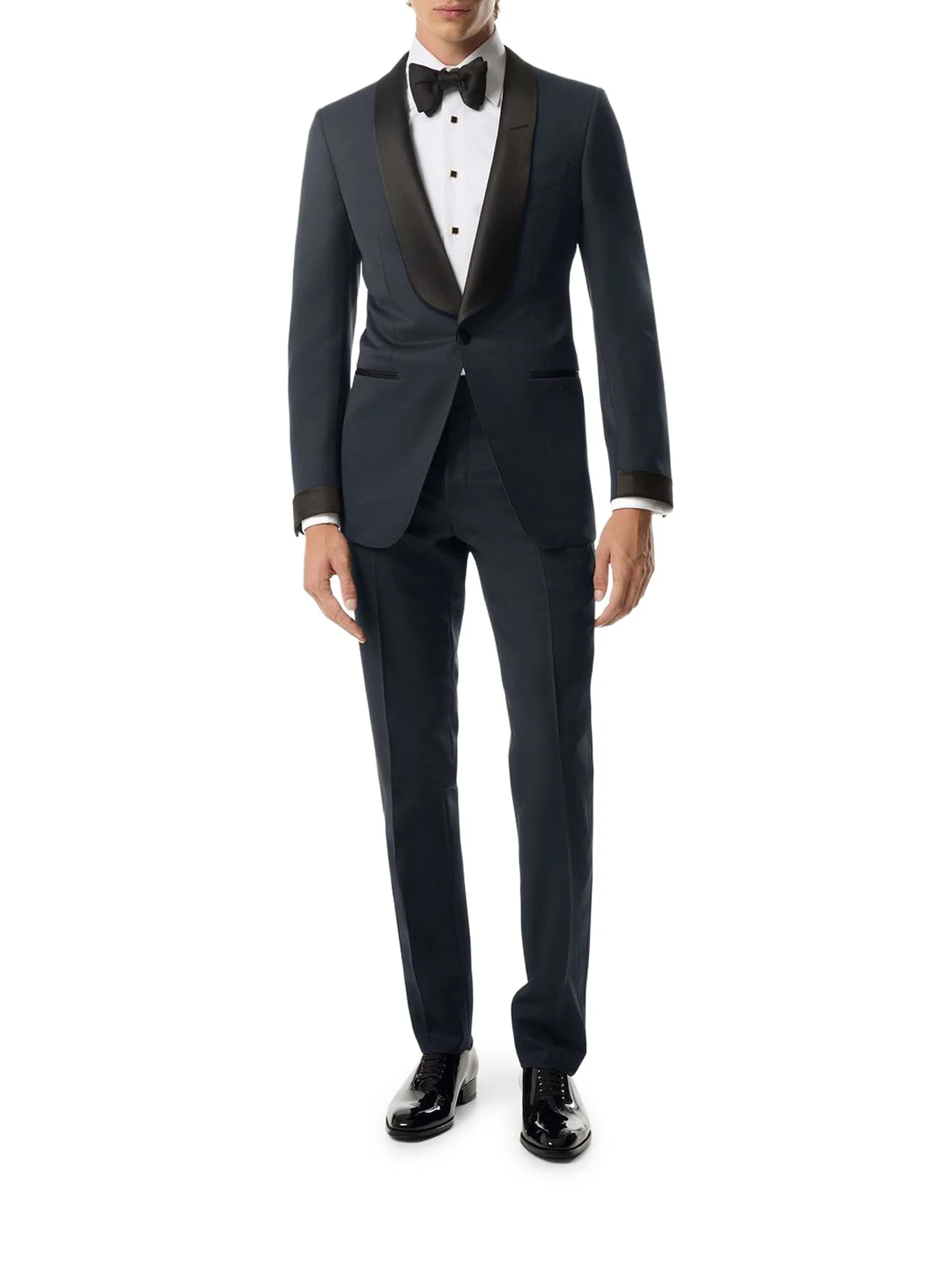 SINGLE BREASTED TUXEDO WITH SILK INSERTS - 1