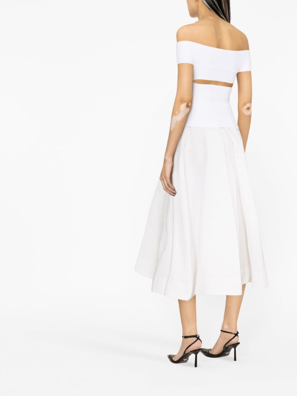 cut-out off-shoulder top - 3