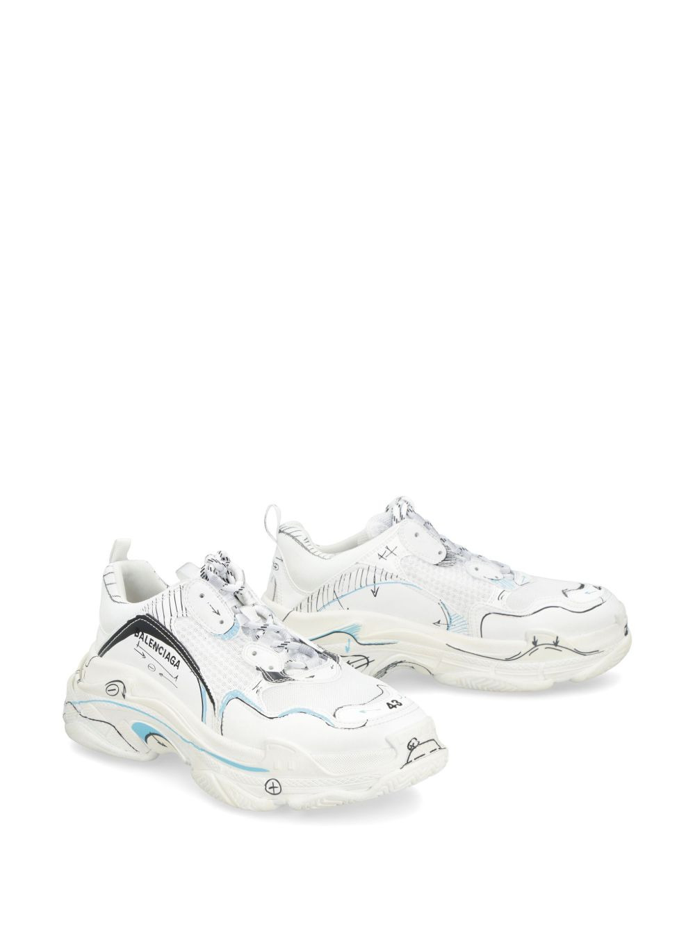 Triple S sketch-print sneakers - 2