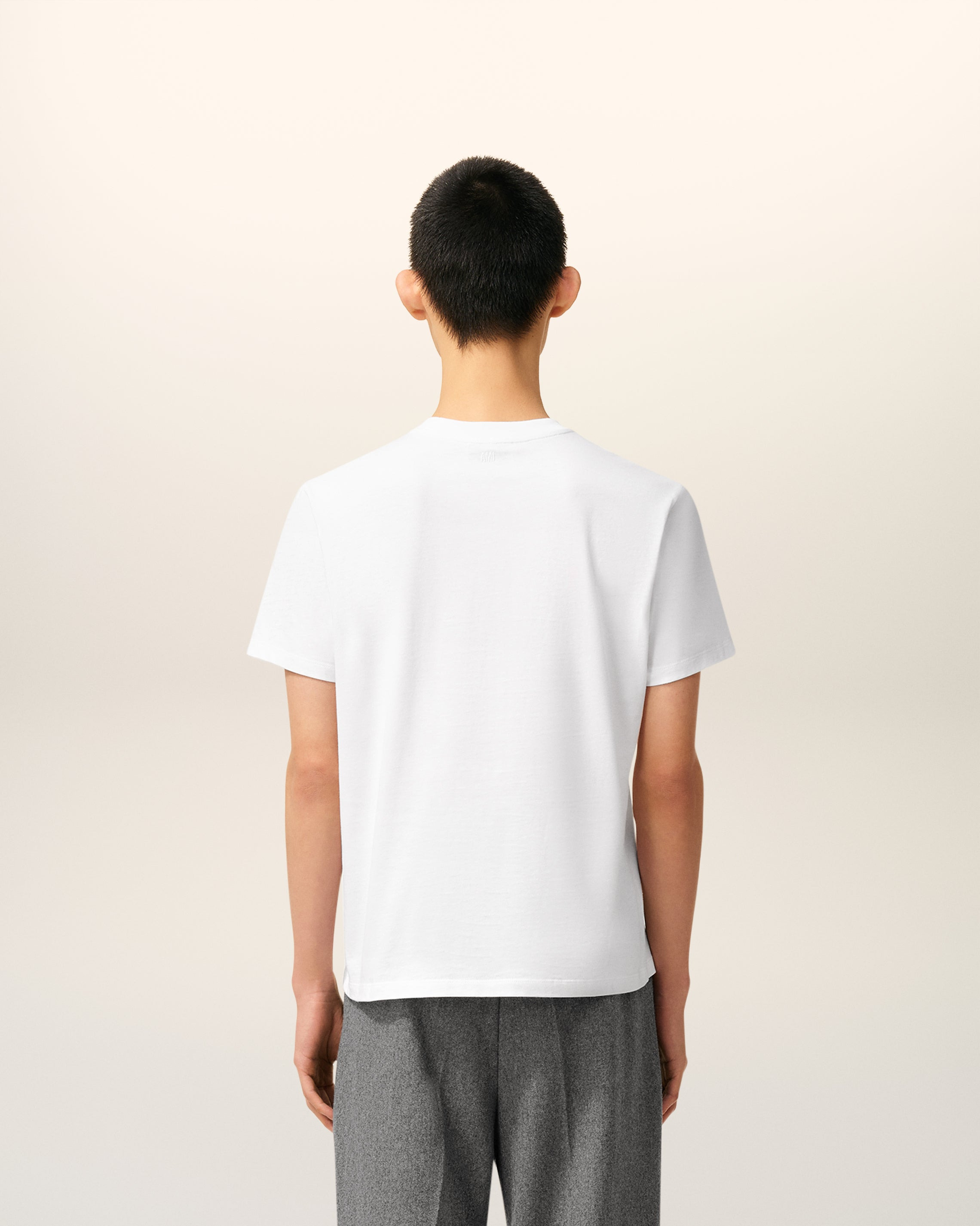 WHITE COTTON AMI DE COEUR T-SHIRT - 5