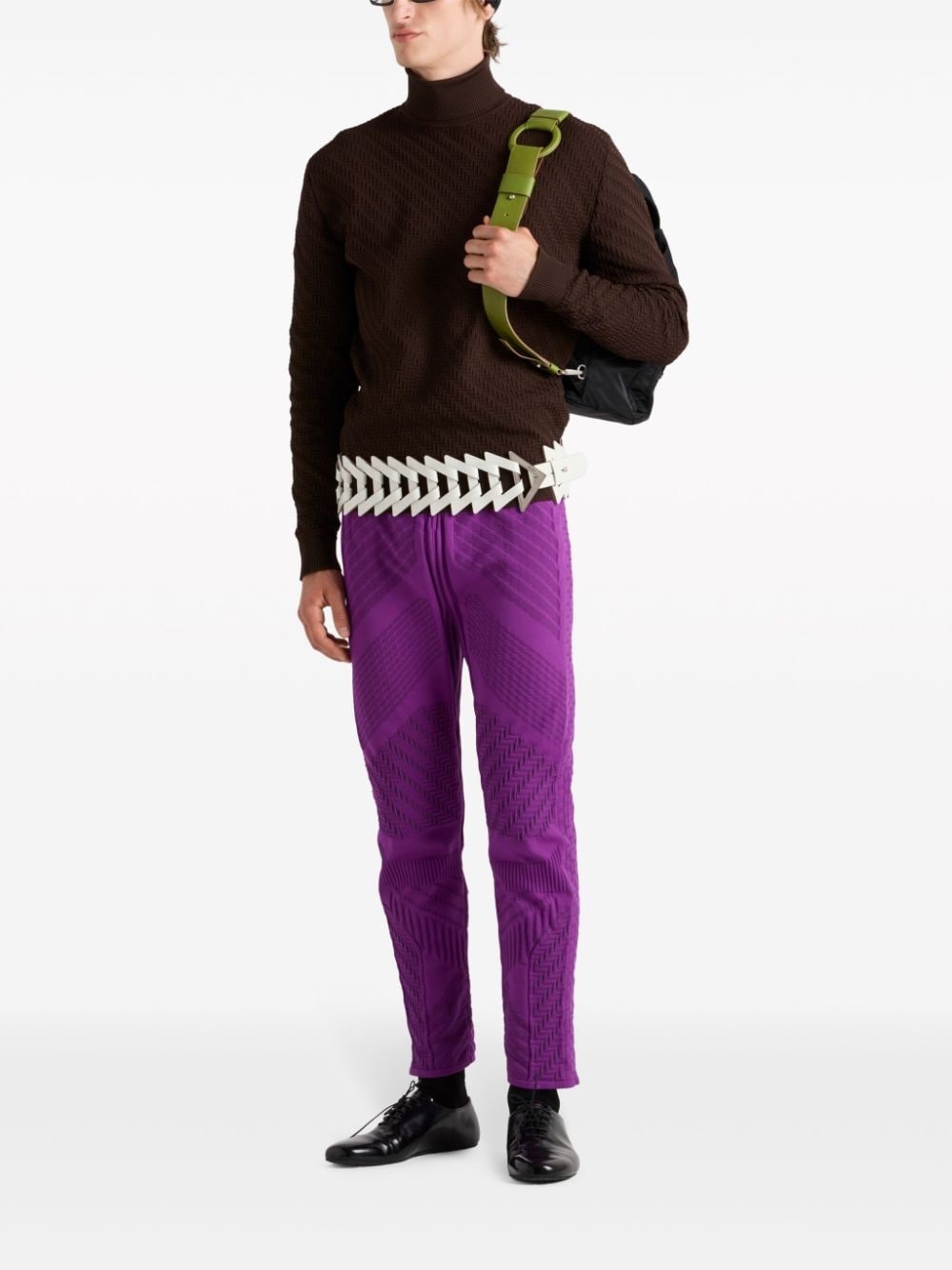 turtleneck nylon sweater - 2