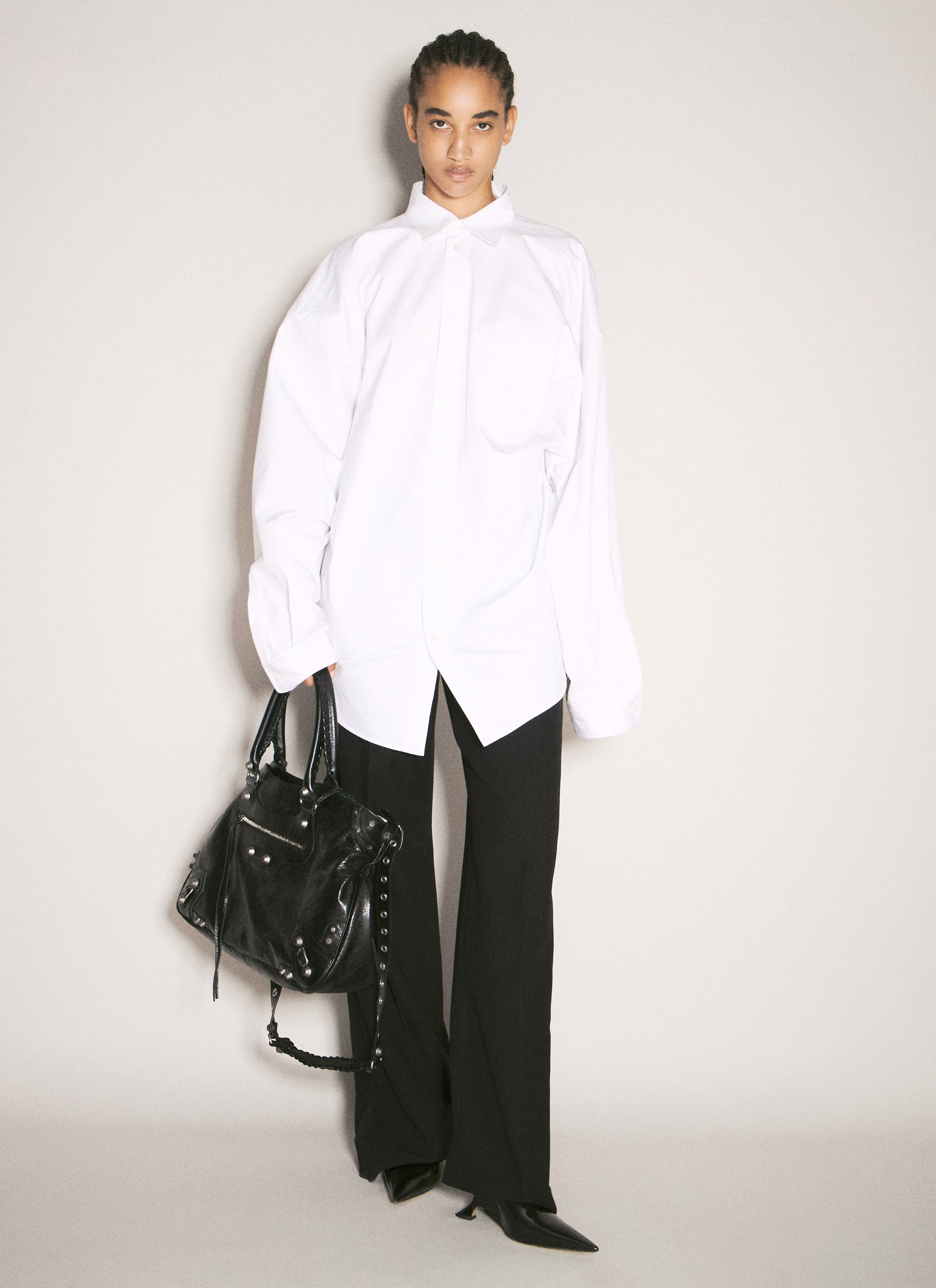 【関税&送料込】Balenciaga White Leather Neo Cagole Xl Plus Balenciaga Neo Cagole XL Leather Tote Bag | White | FARFETCH