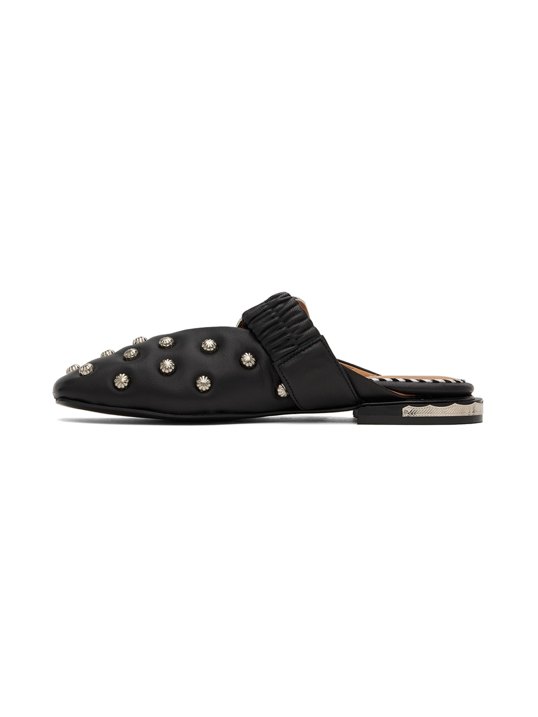 Black Studded Slippers - 3