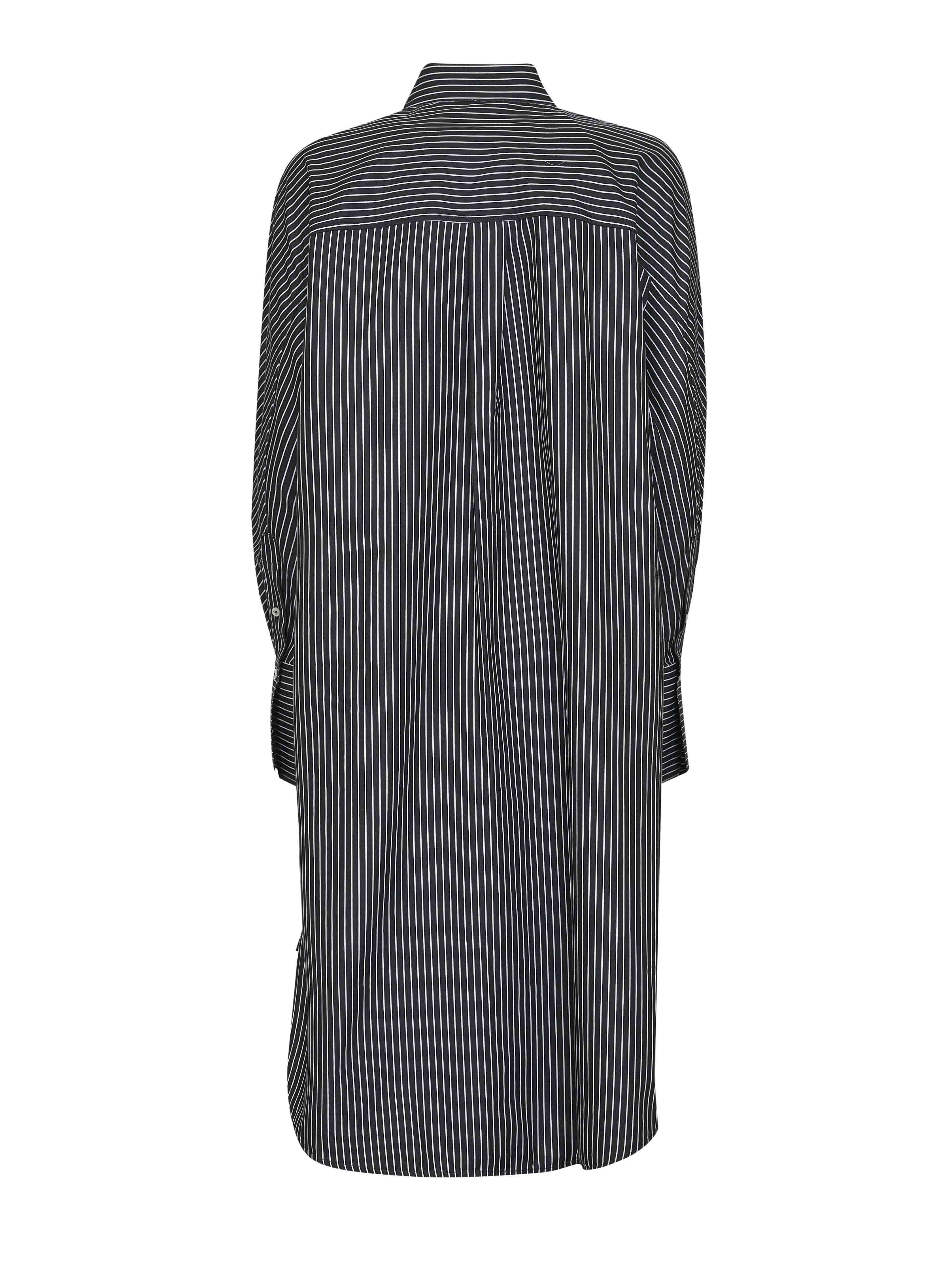 Toteme Women Black And White Striped Cotton Shirt Dress - 2