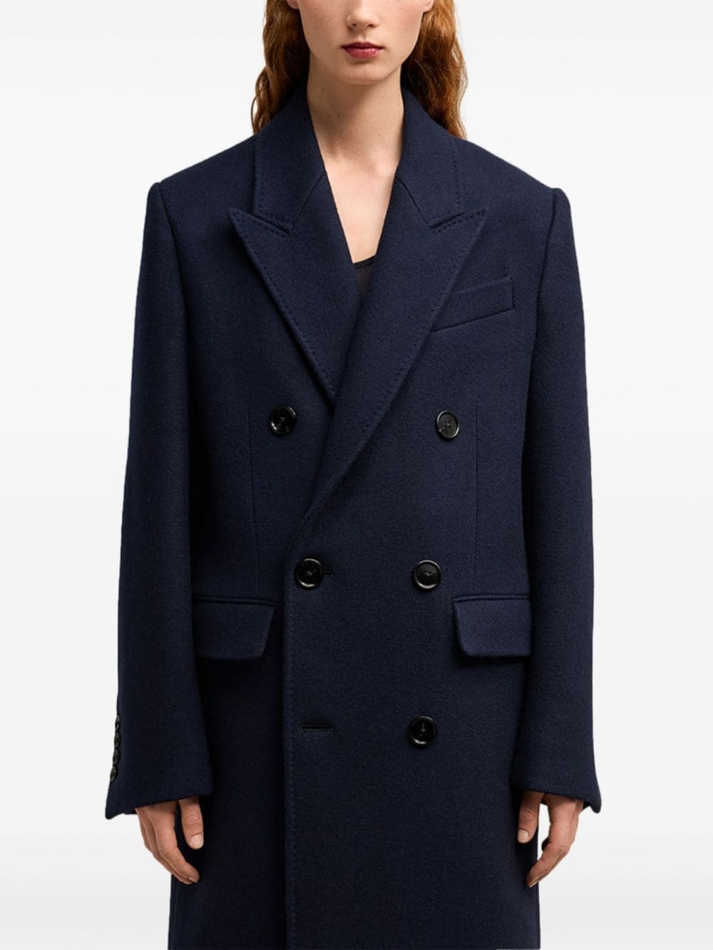 double breasted buttoned jacket - 6