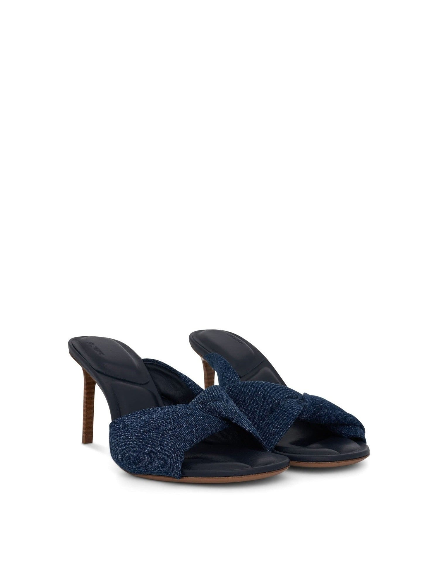 Bagnu Twist Towel Mules in Blue - 2