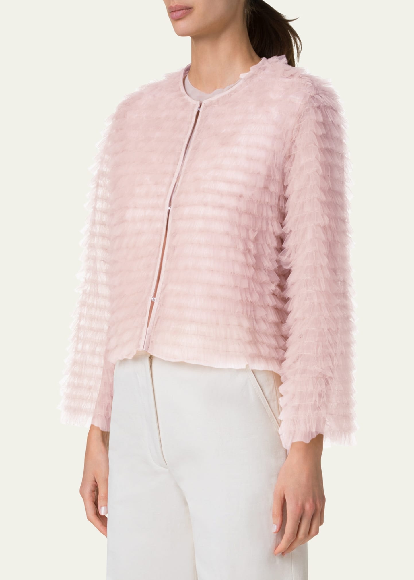 Alida Ruffle Tulle Jacket - 4