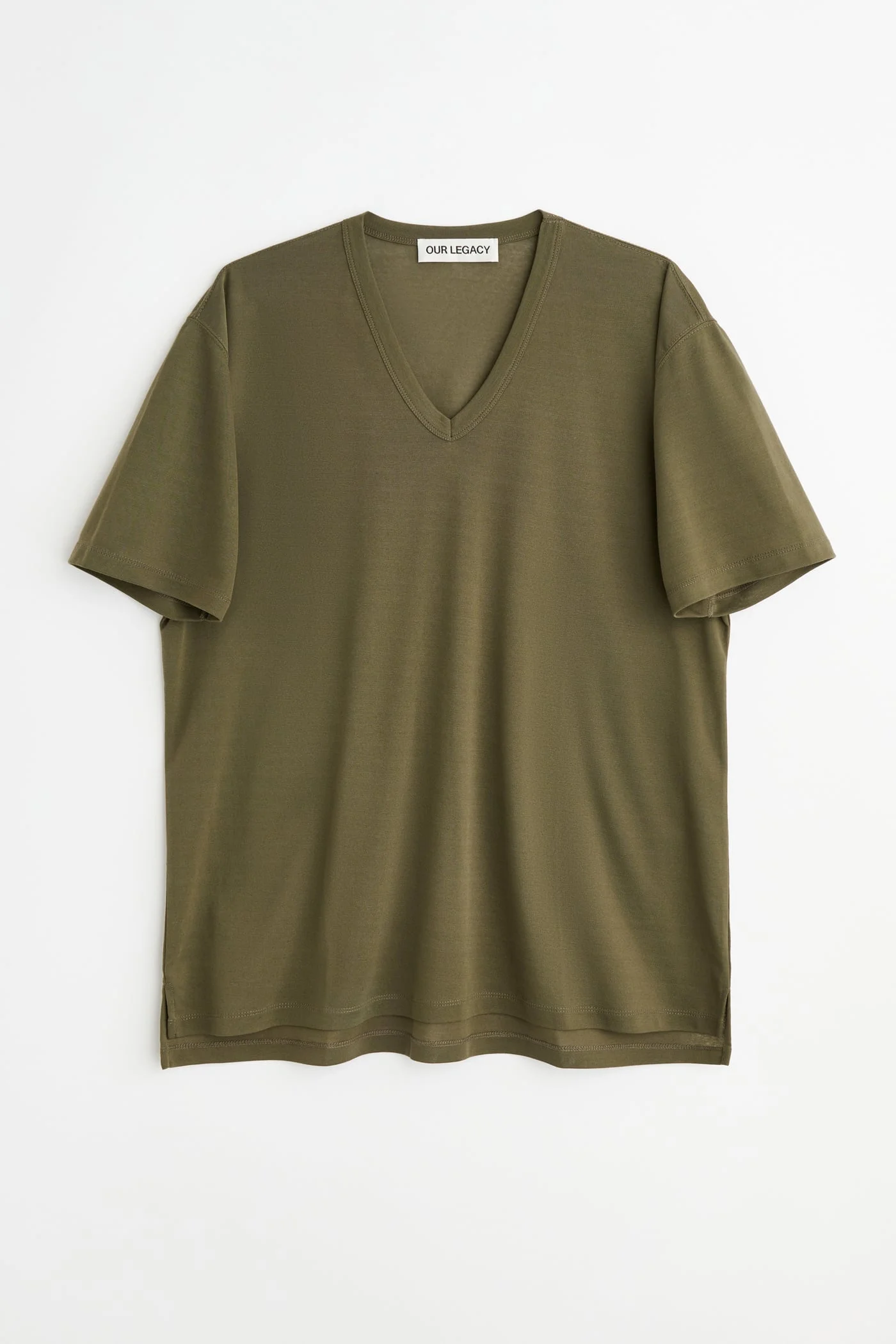 Gorge V-Neck Faded Pine Pulse Rib - 1