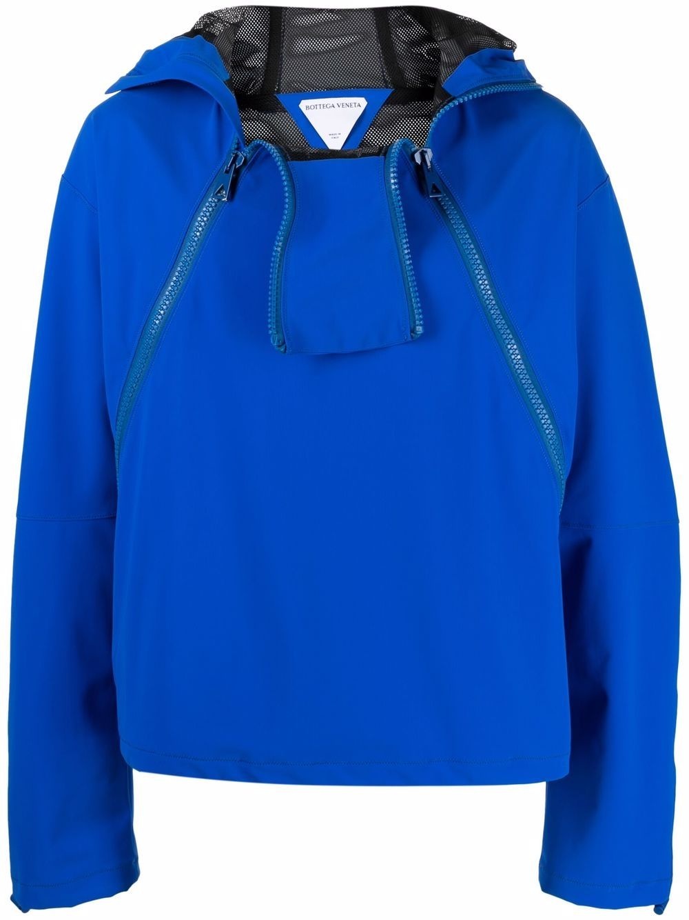 zip-fastening hooded top - 1