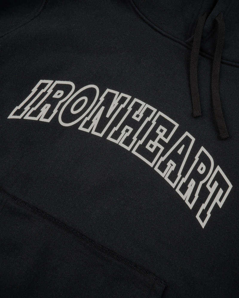 IHSW-79-BLK PRINTED 14OZ ULTRA HEAVYWEIGHT LOOPWHEEL COTTON HOODIE - BLACK 6