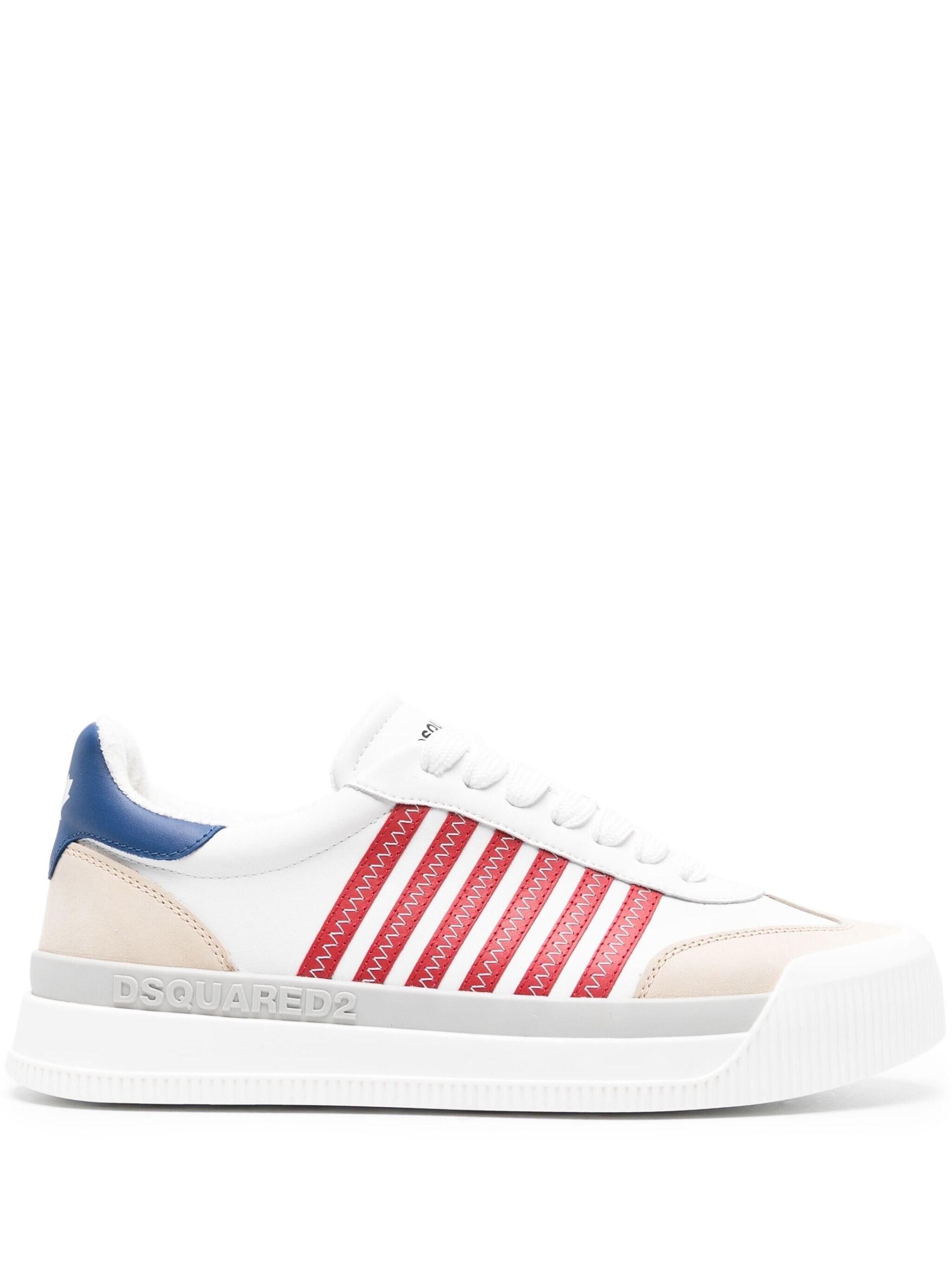 White New Jersey Leather Sneakers - 1