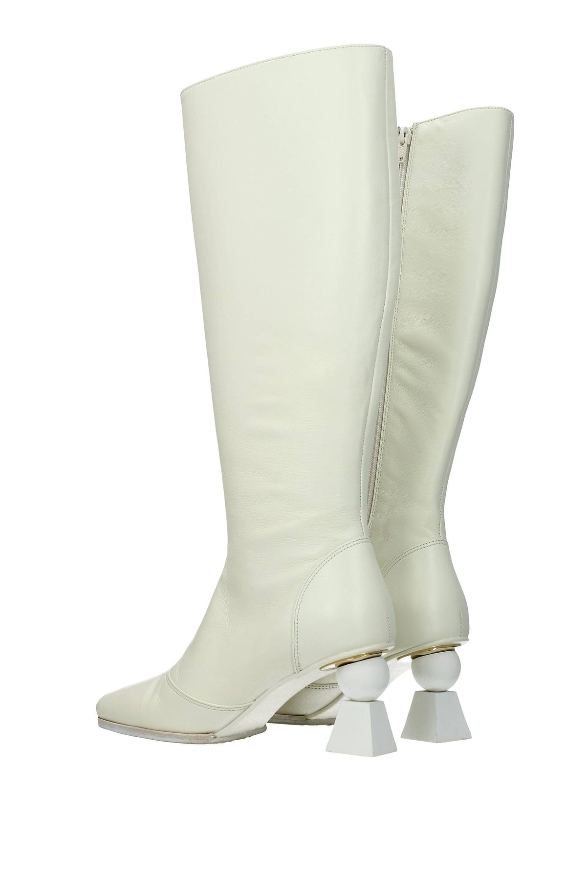 Boots Leather White - 4