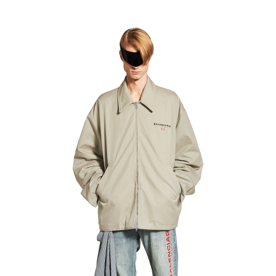 Men's Zip-up Jacket  in Military Beige - 5