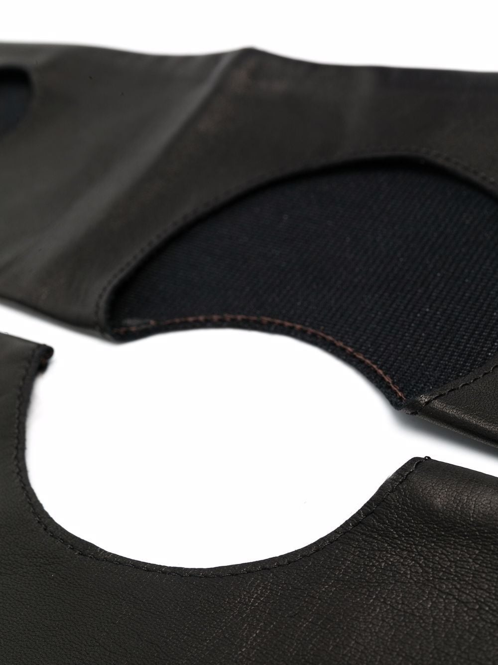cut out-detail leather gloves - 2