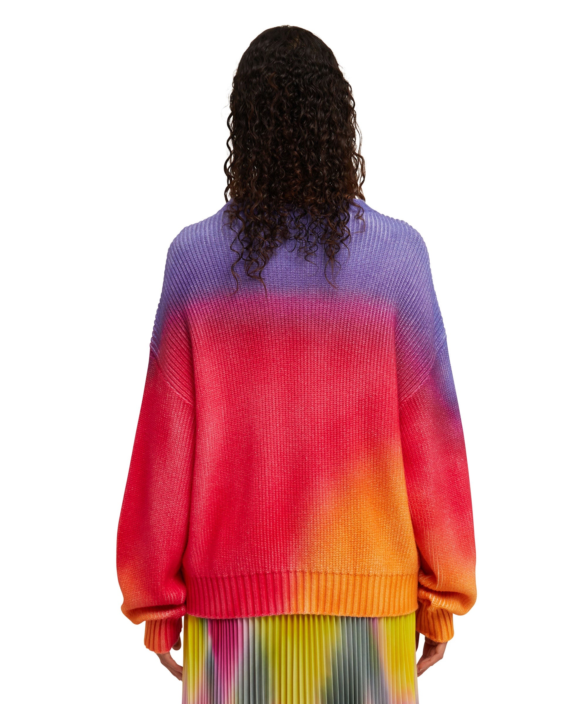 Cotton tie dye crewneck sweater - 3