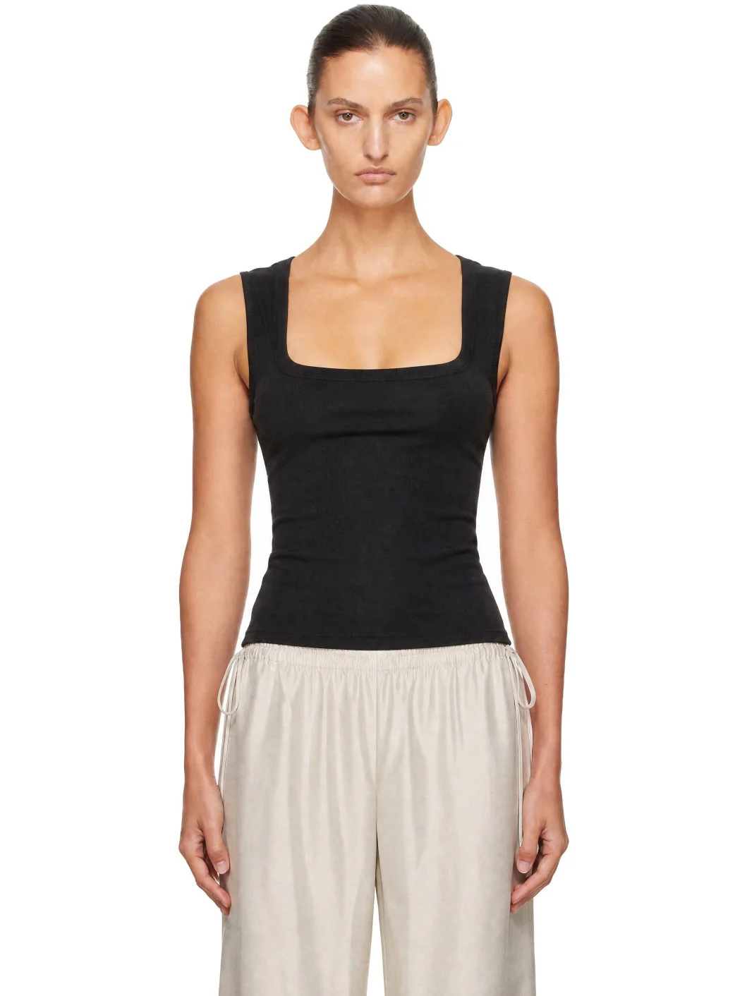 Black Organic Cotton Ballerina Top - 1